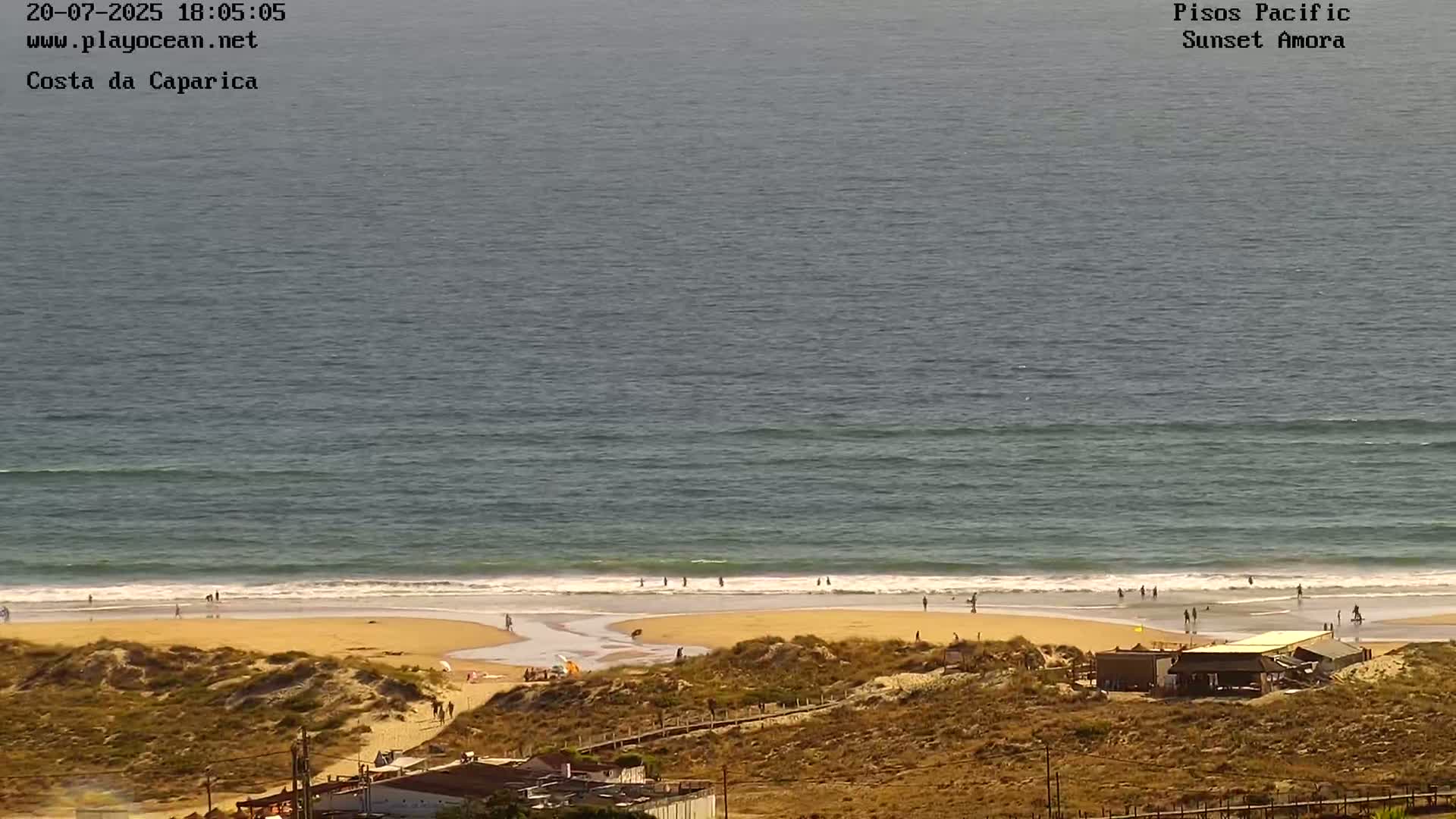 Costa da Caparica Coast Line & Atlantic Ocean Live Cam - Almada, Setubal, Lisbon, Portugal