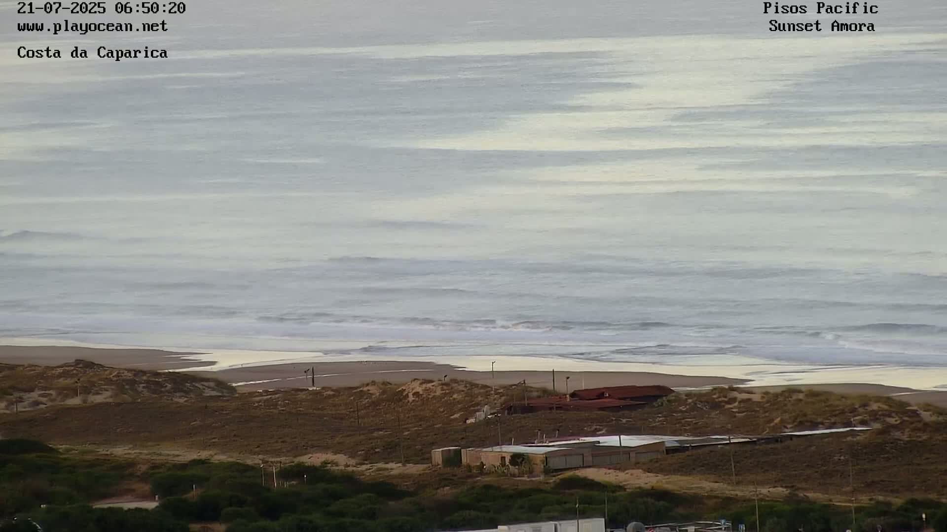 Costa da Caparica Coast Line & Atlantic Ocean Live Cam - Almada, Setubal, Lisbon, Portugal