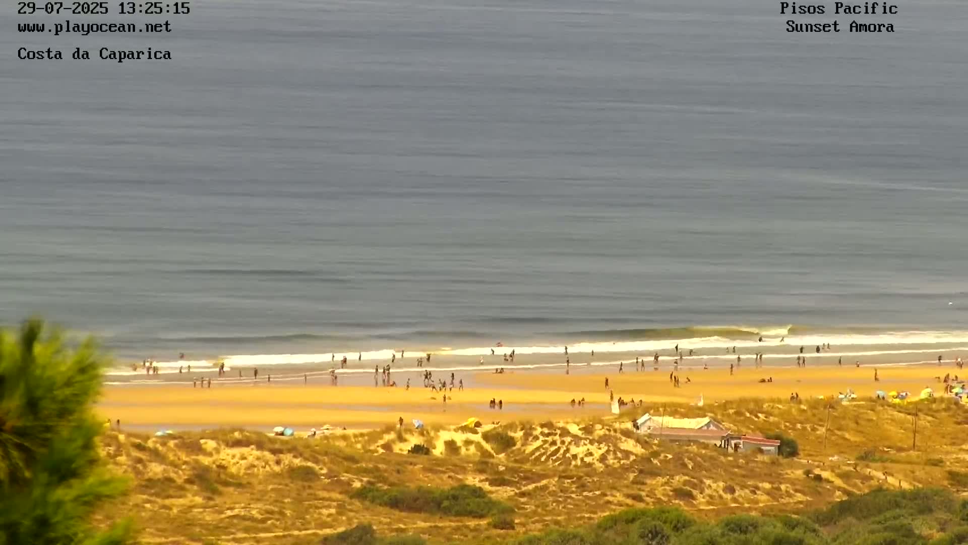 Costa da Caparica Coast Line & Atlantic Ocean Live Cam - Almada, Setubal, Lisbon, Portugal
