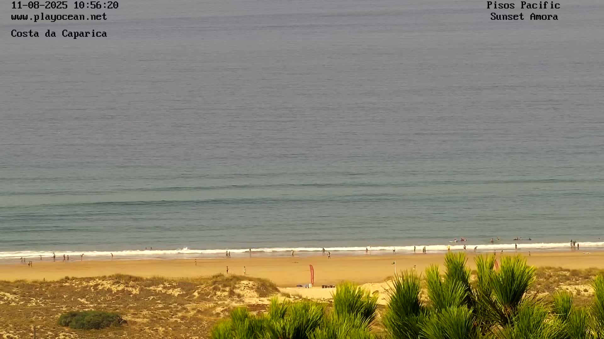 Costa da Caparica Coast Line & Atlantic Ocean Live Cam - Almada, Setubal, Lisbon, Portugal