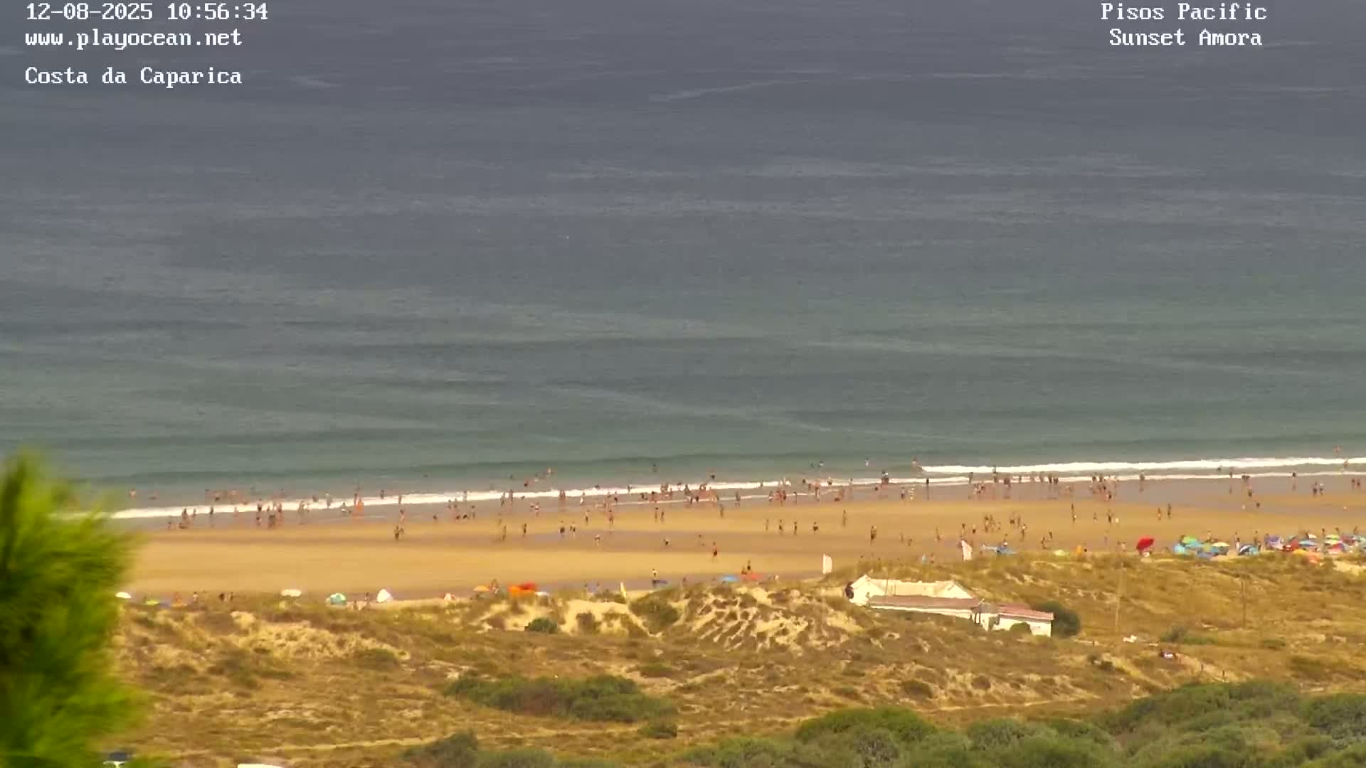 Costa da Caparica Coast Line & Atlantic Ocean Live Cam - Almada, Setubal, Lisbon, Portugal