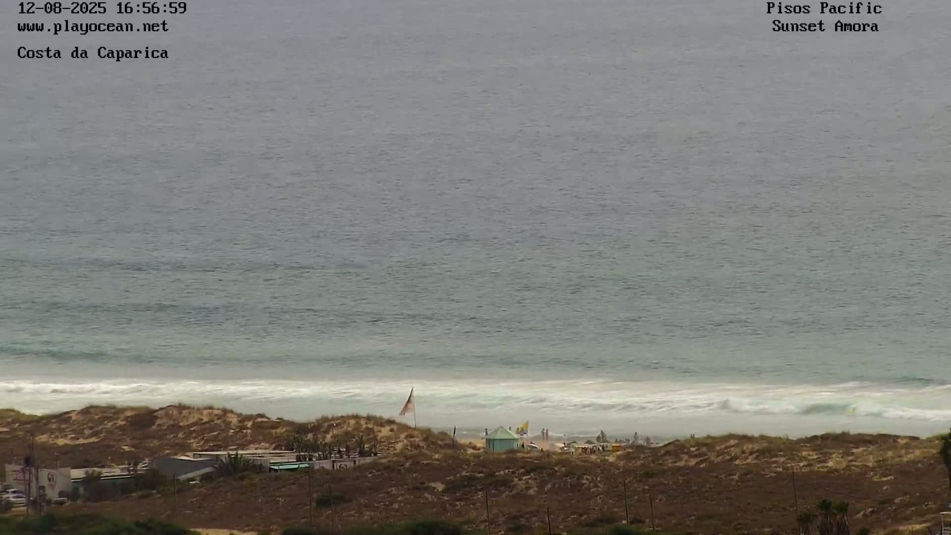 Costa da Caparica Coast Line & Atlantic Ocean Live Cam - Almada, Setubal, Lisbon, Portugal