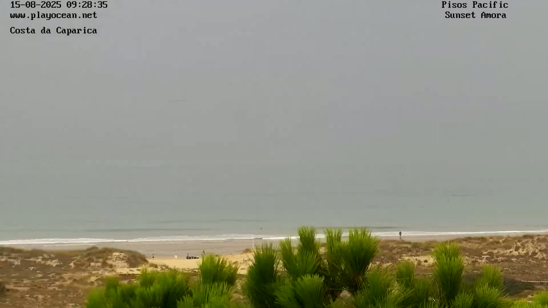 Costa da Caparica Coast Line & Atlantic Ocean Live Cam - Almada, Setubal, Lisbon, Portugal