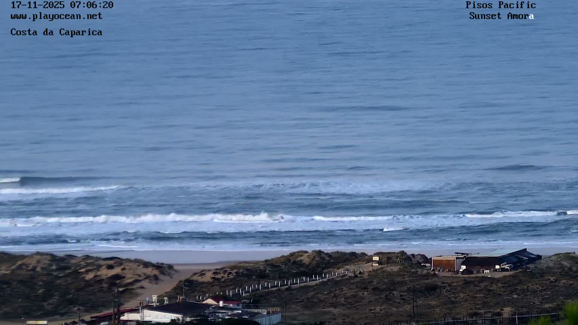 Costa da Caparica Coast Line & Atlantic Ocean Live Cam - Almada, Setubal, Lisbon, Portugal
