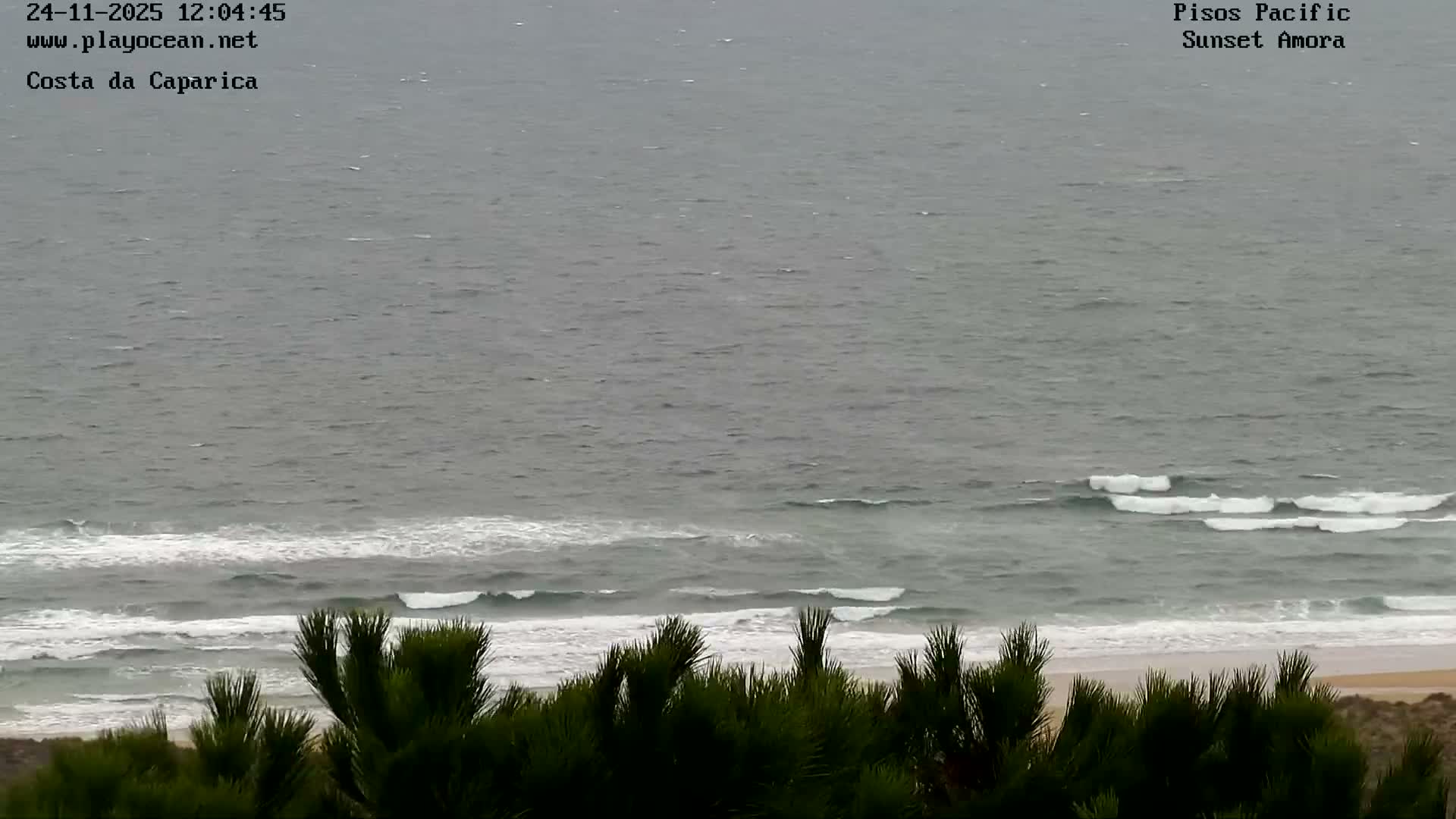 Costa da Caparica Coast Line & Atlantic Ocean Live Cam - Almada, Setubal, Lisbon, Portugal