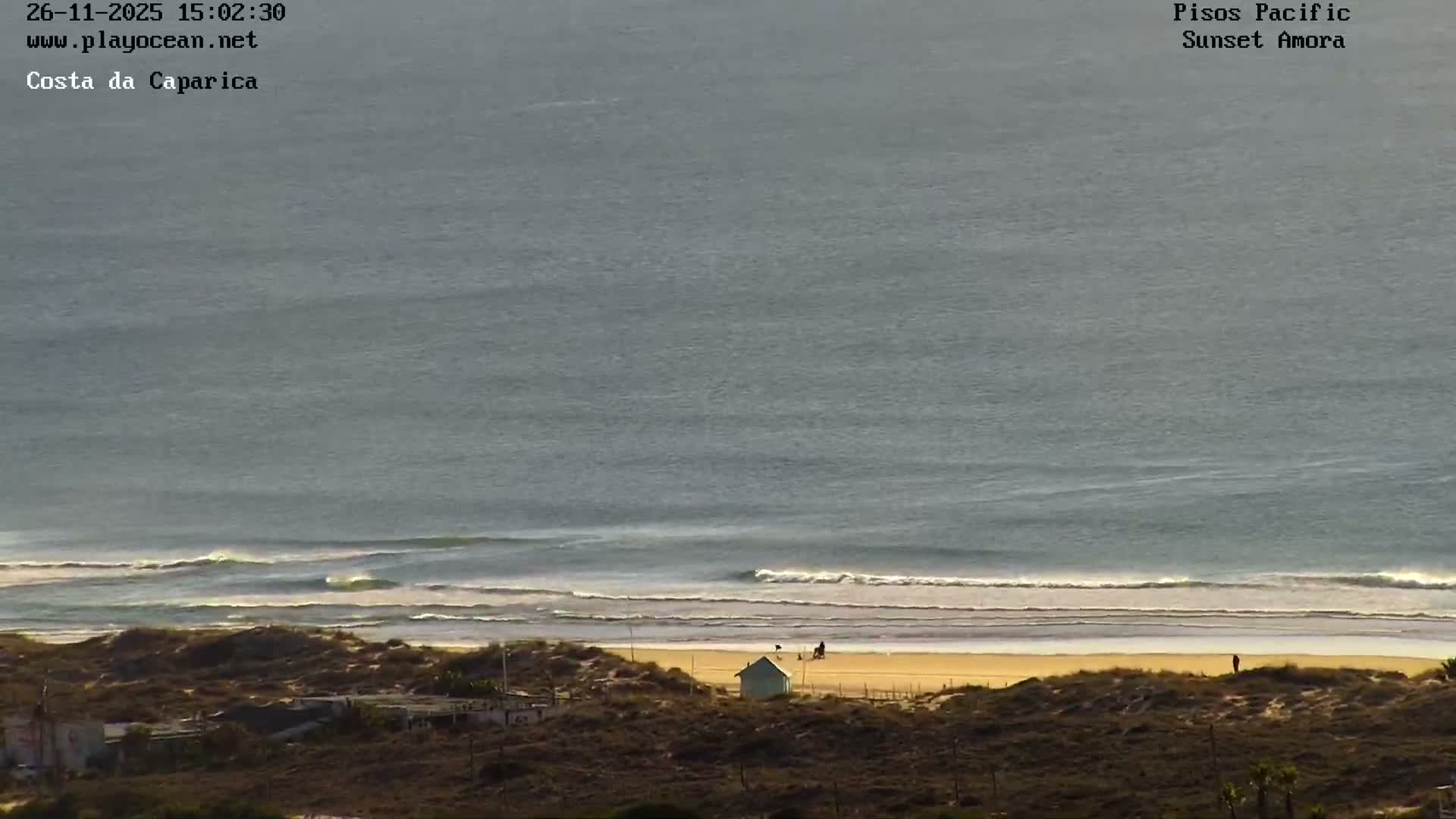 Costa da Caparica Coast Line & Atlantic Ocean Live Cam - Almada, Setubal, Lisbon, Portugal