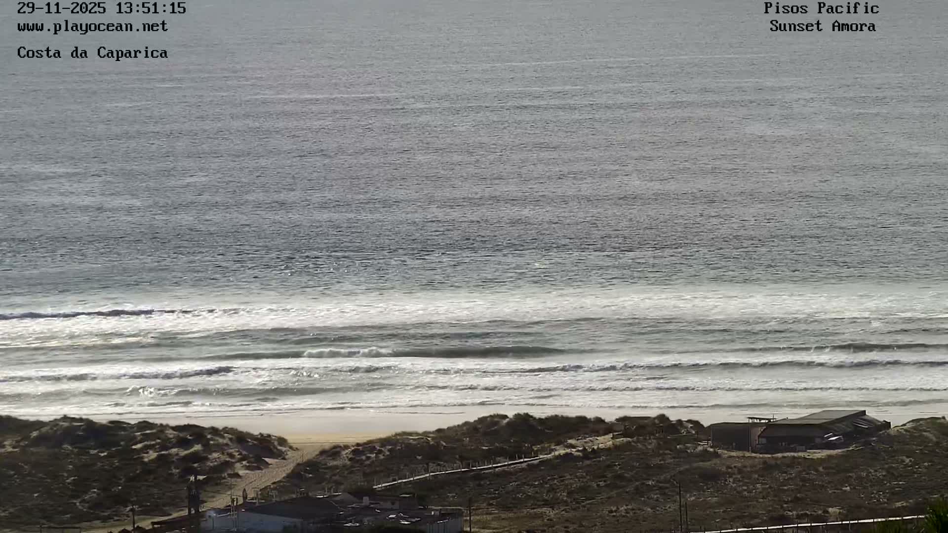 Costa da Caparica Coast Line & Atlantic Ocean Live Cam - Almada, Setubal, Lisbon, Portugal