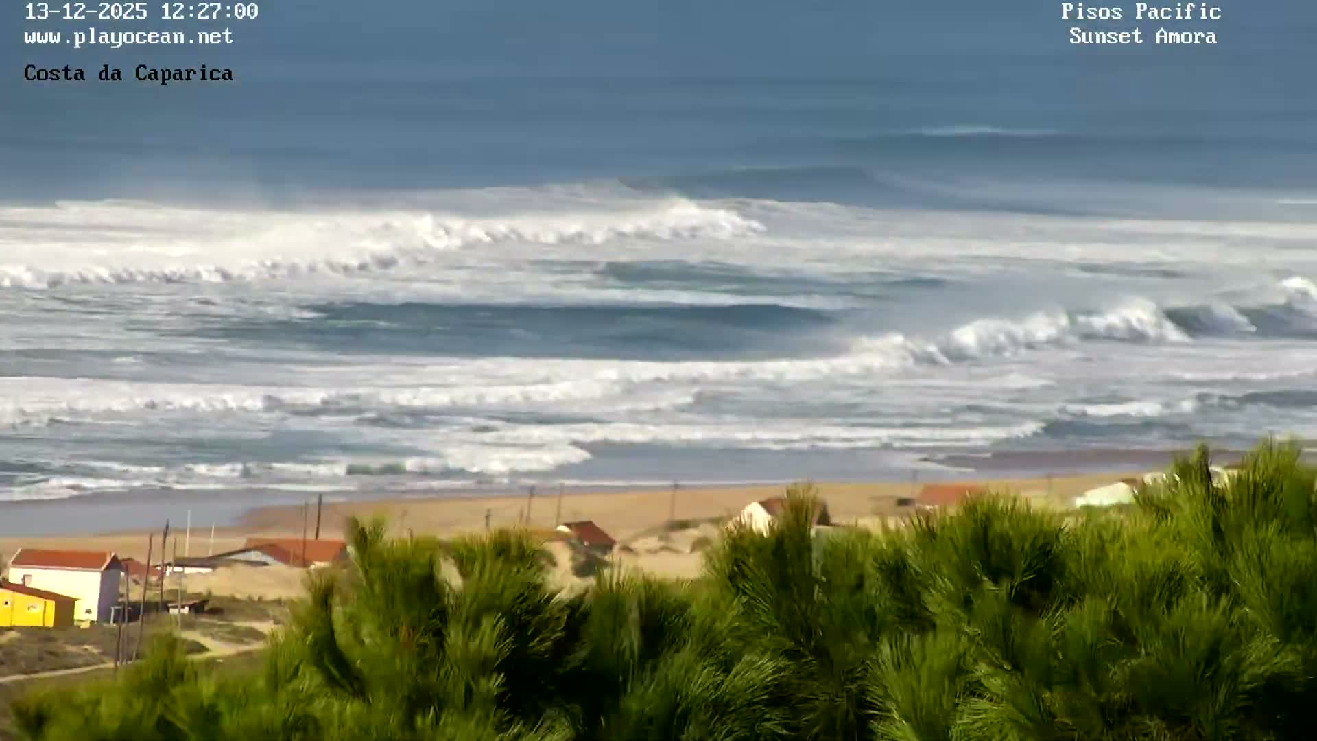 Costa da Caparica Coast Line & Atlantic Ocean Live Cam - Almada, Setubal, Lisbon, Portugal