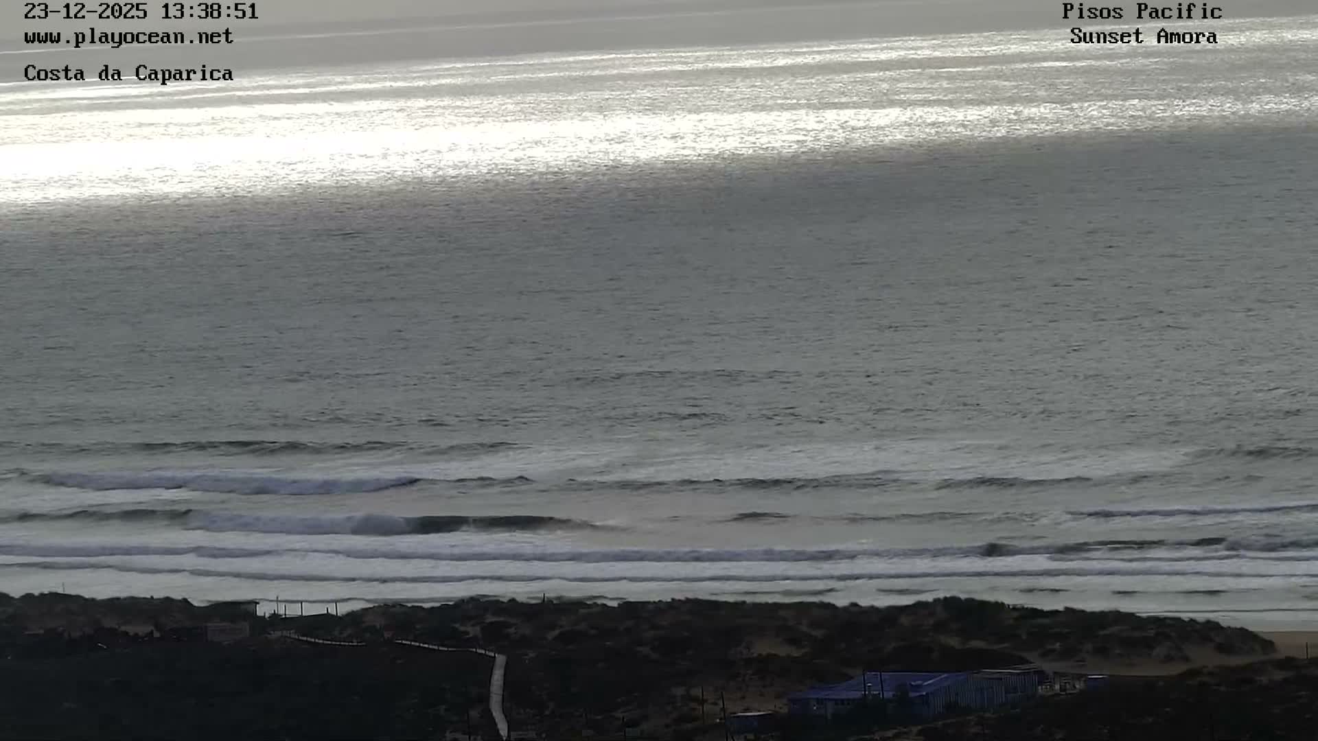Costa da Caparica Coast Line & Atlantic Ocean Live Cam - Almada, Setubal, Lisbon, Portugal