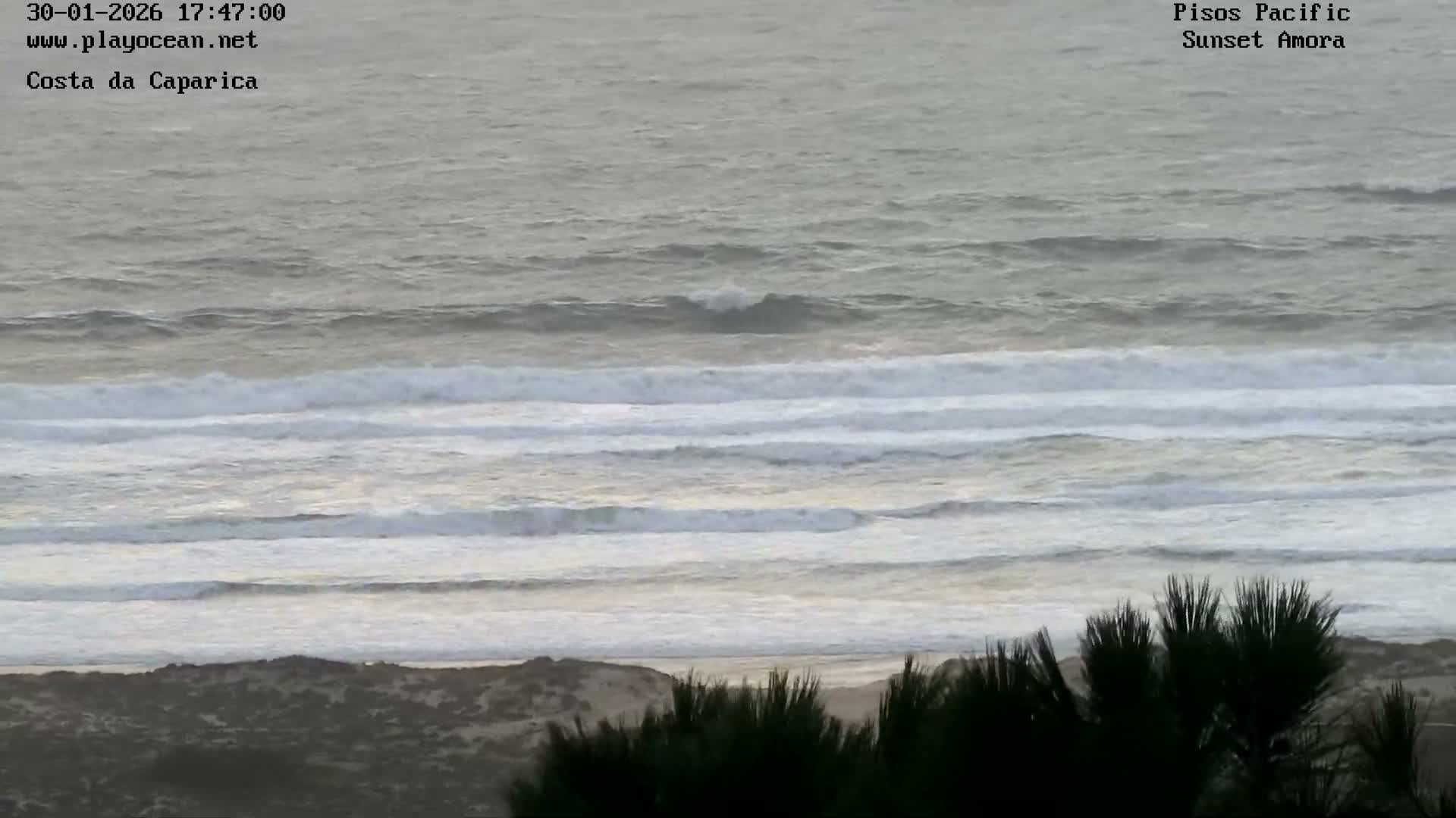 Costa da Caparica Coast Line & Atlantic Ocean Live Cam - Almada, Setubal, Lisbon, Portugal