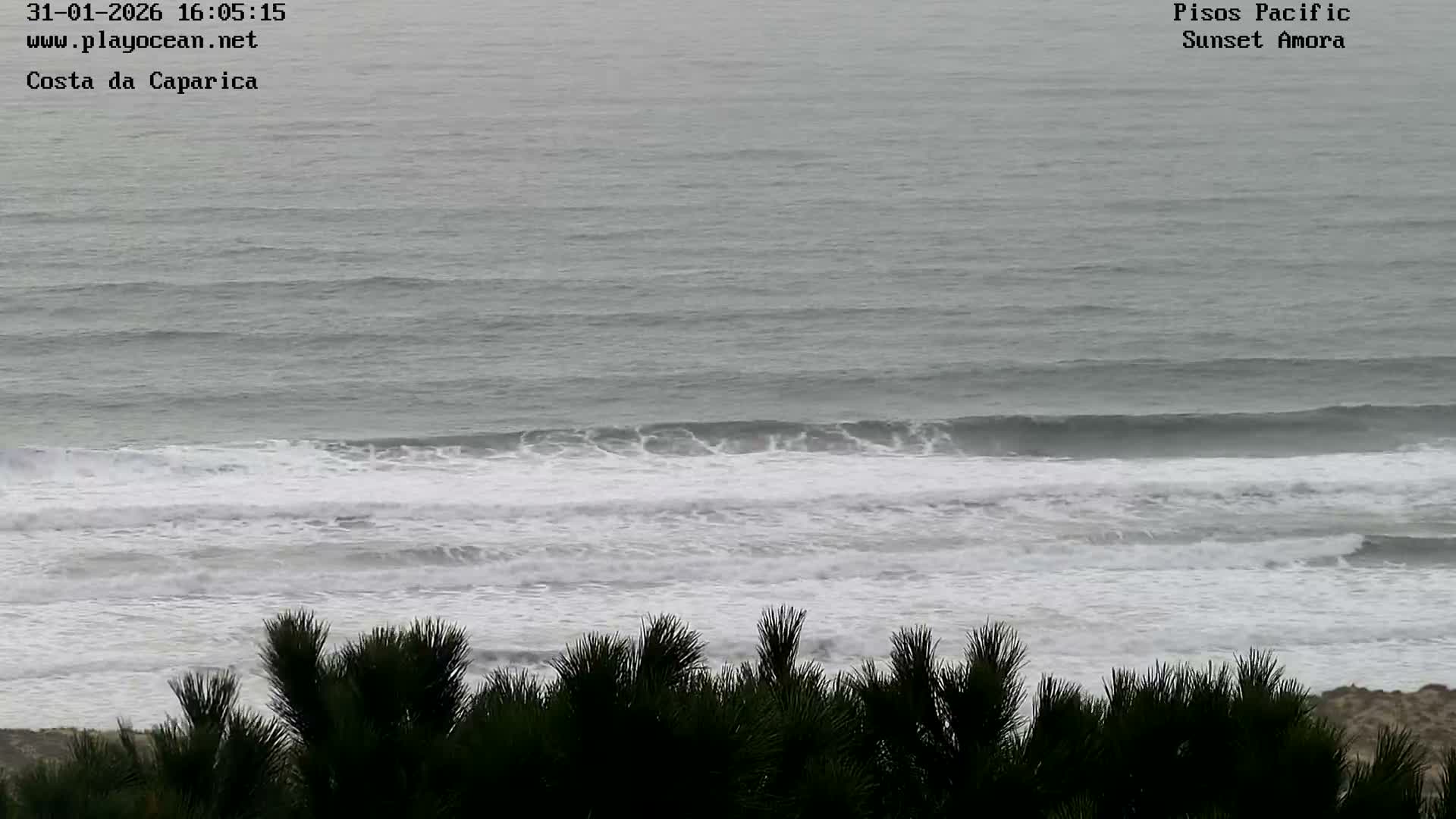 Costa da Caparica Coast Line & Atlantic Ocean Live Cam - Almada, Setubal, Lisbon, Portugal