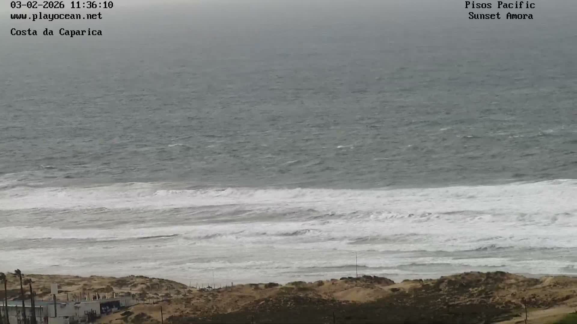Costa da Caparica Coast Line & Atlantic Ocean Live Cam - Almada, Setubal, Lisbon, Portugal