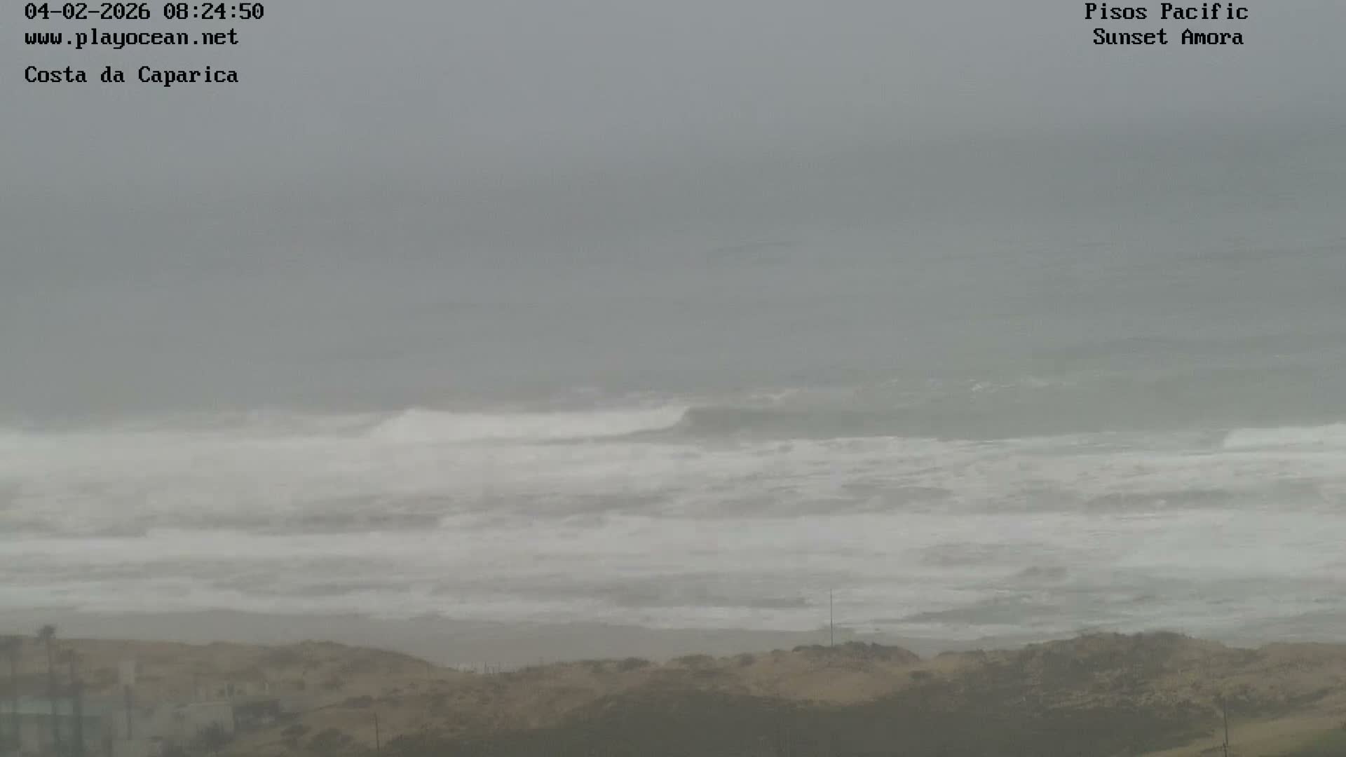 Costa da Caparica Coast Line & Atlantic Ocean Live Cam - Almada, Setubal, Lisbon, Portugal