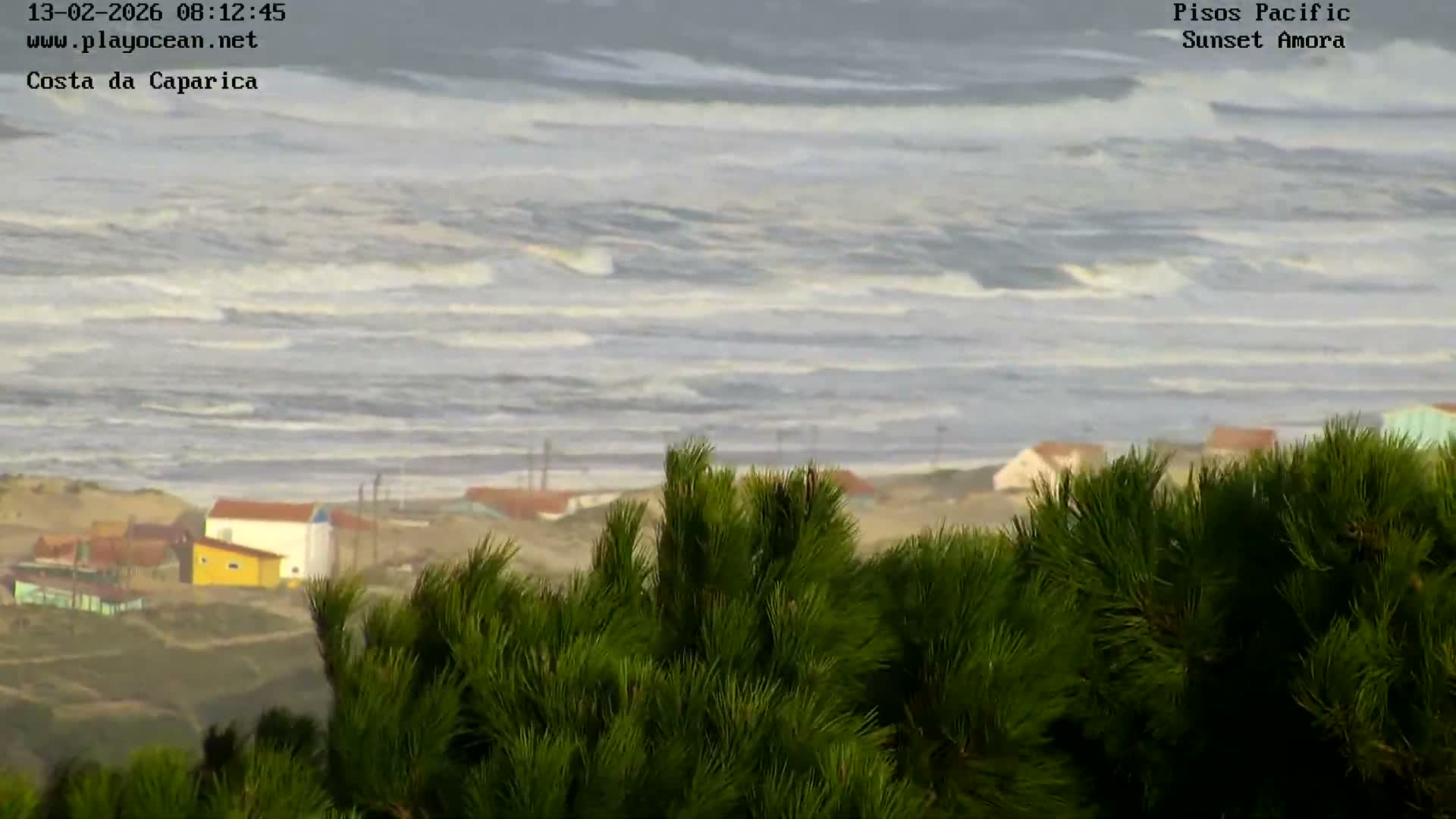 Costa da Caparica Coast Line & Atlantic Ocean Live Cam - Almada, Setubal, Lisbon, Portugal