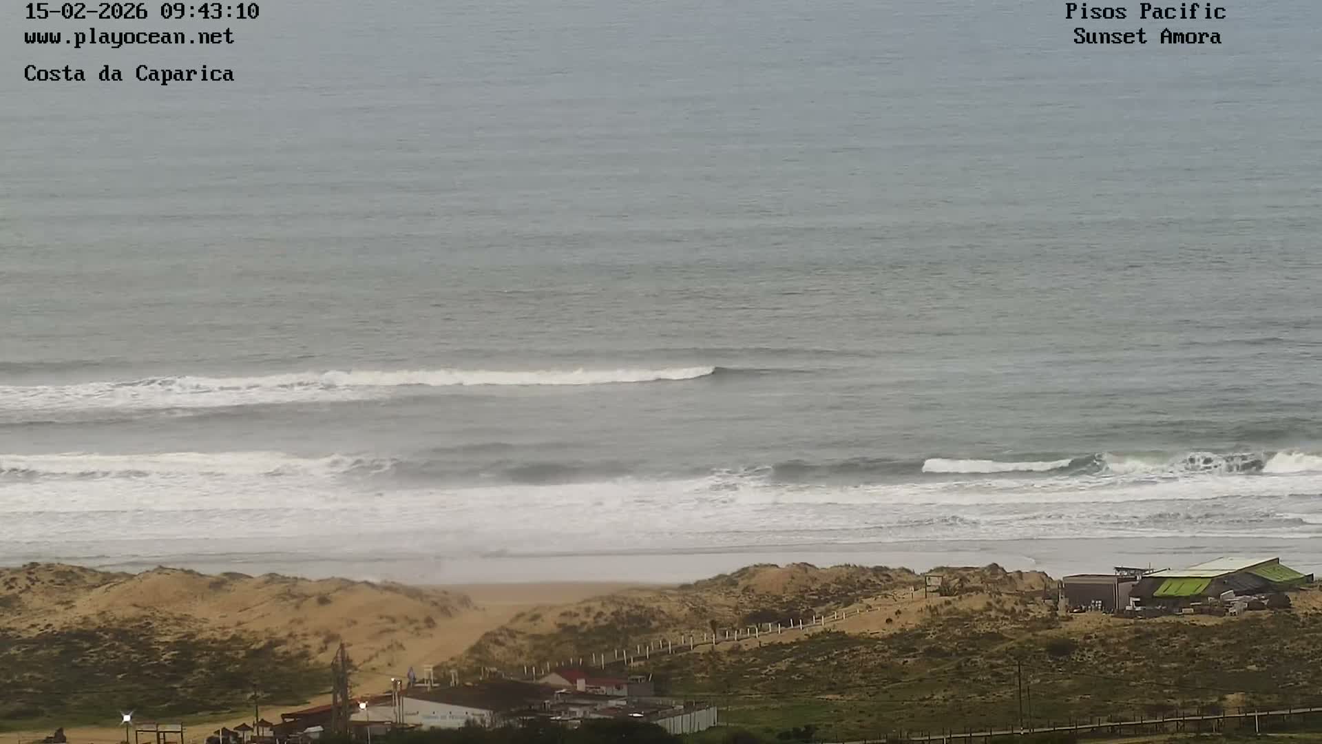 Costa da Caparica Coast Line & Atlantic Ocean Live Cam - Almada, Setubal, Lisbon, Portugal