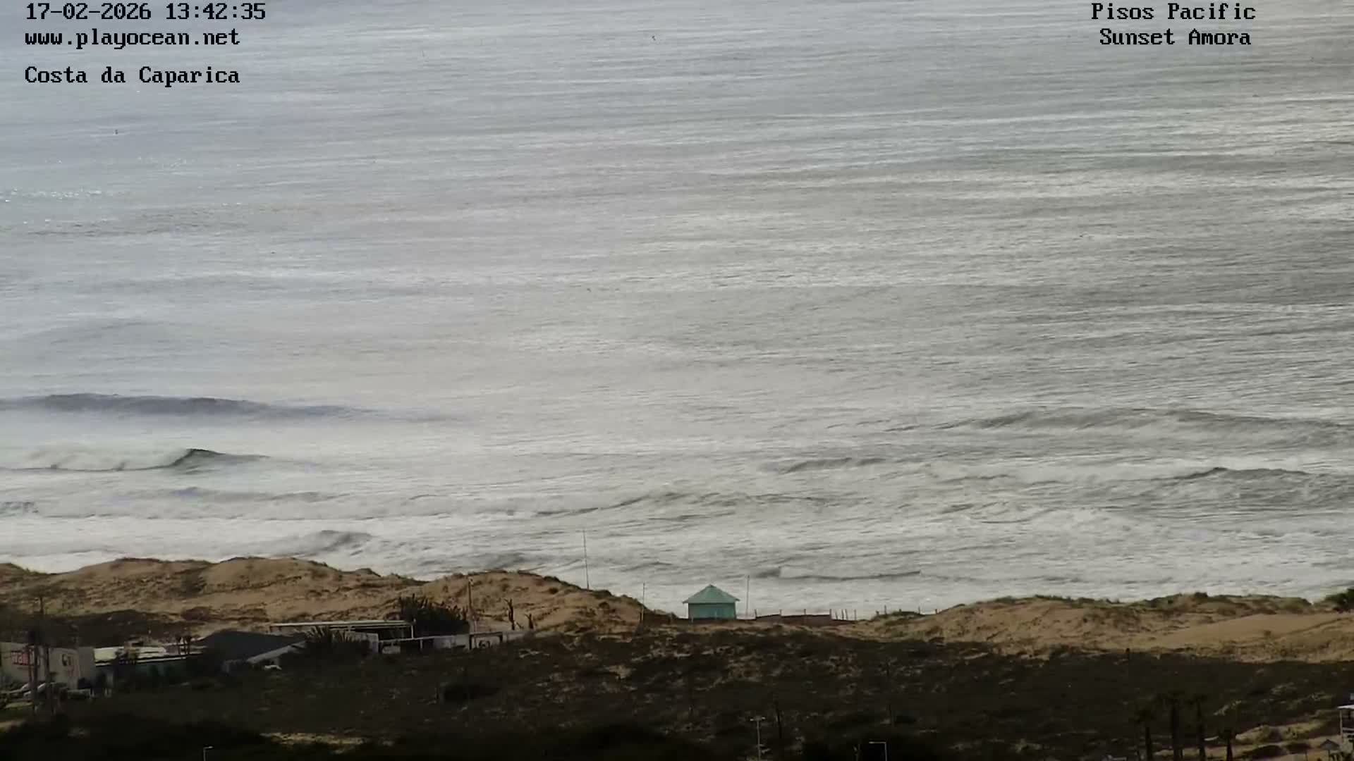Costa da Caparica Coast Line & Atlantic Ocean Live Cam - Almada, Setubal, Lisbon, Portugal