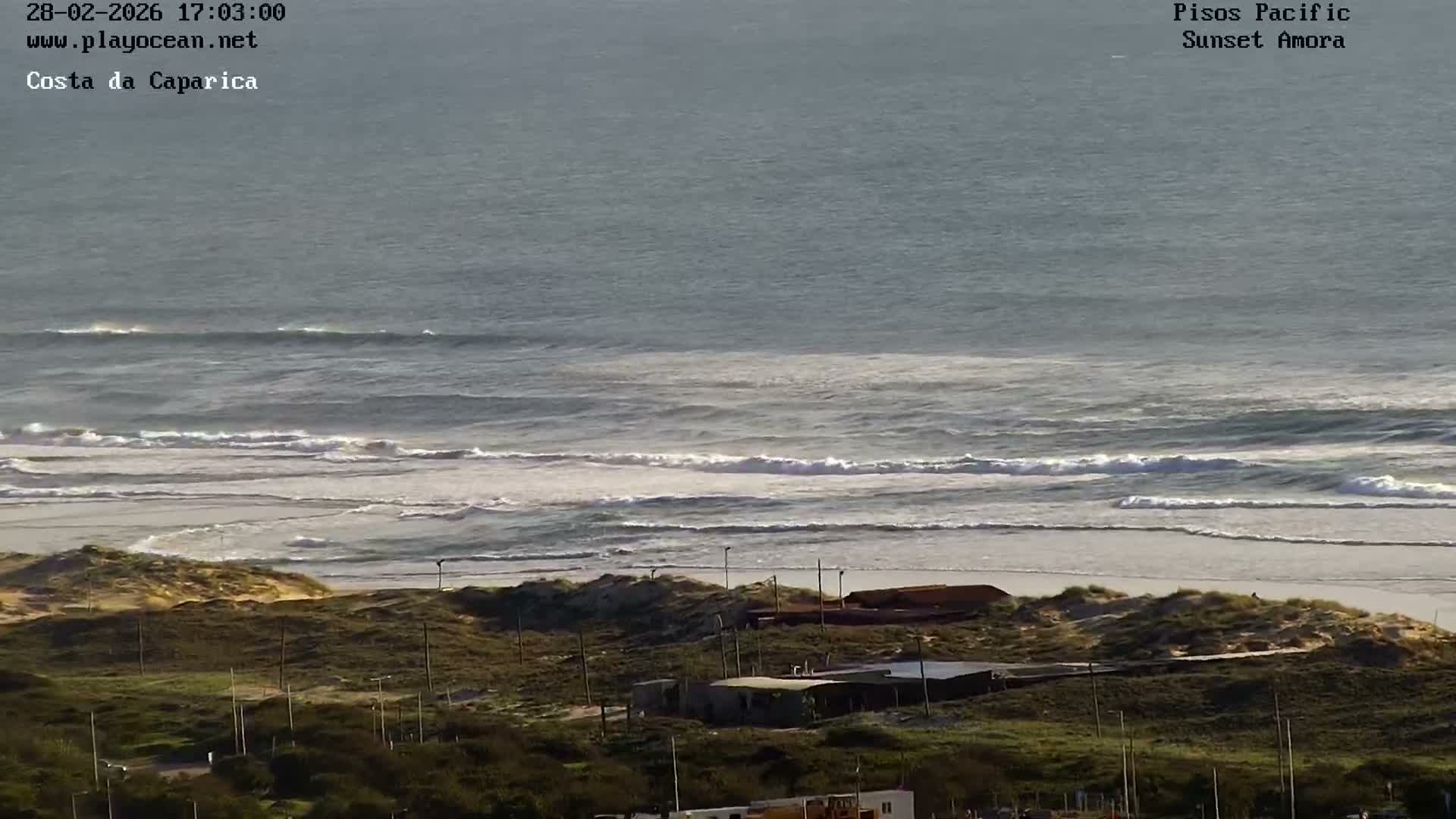 Costa da Caparica Coast Line & Atlantic Ocean Live Cam - Almada, Setubal, Lisbon, Portugal