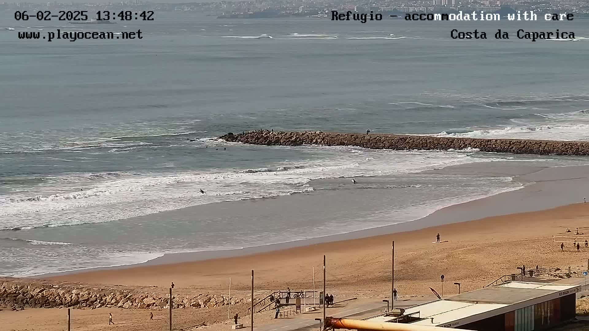 Costa da Caparica Beach Panaromic Live Cam - Almada, Setubal, Portugal