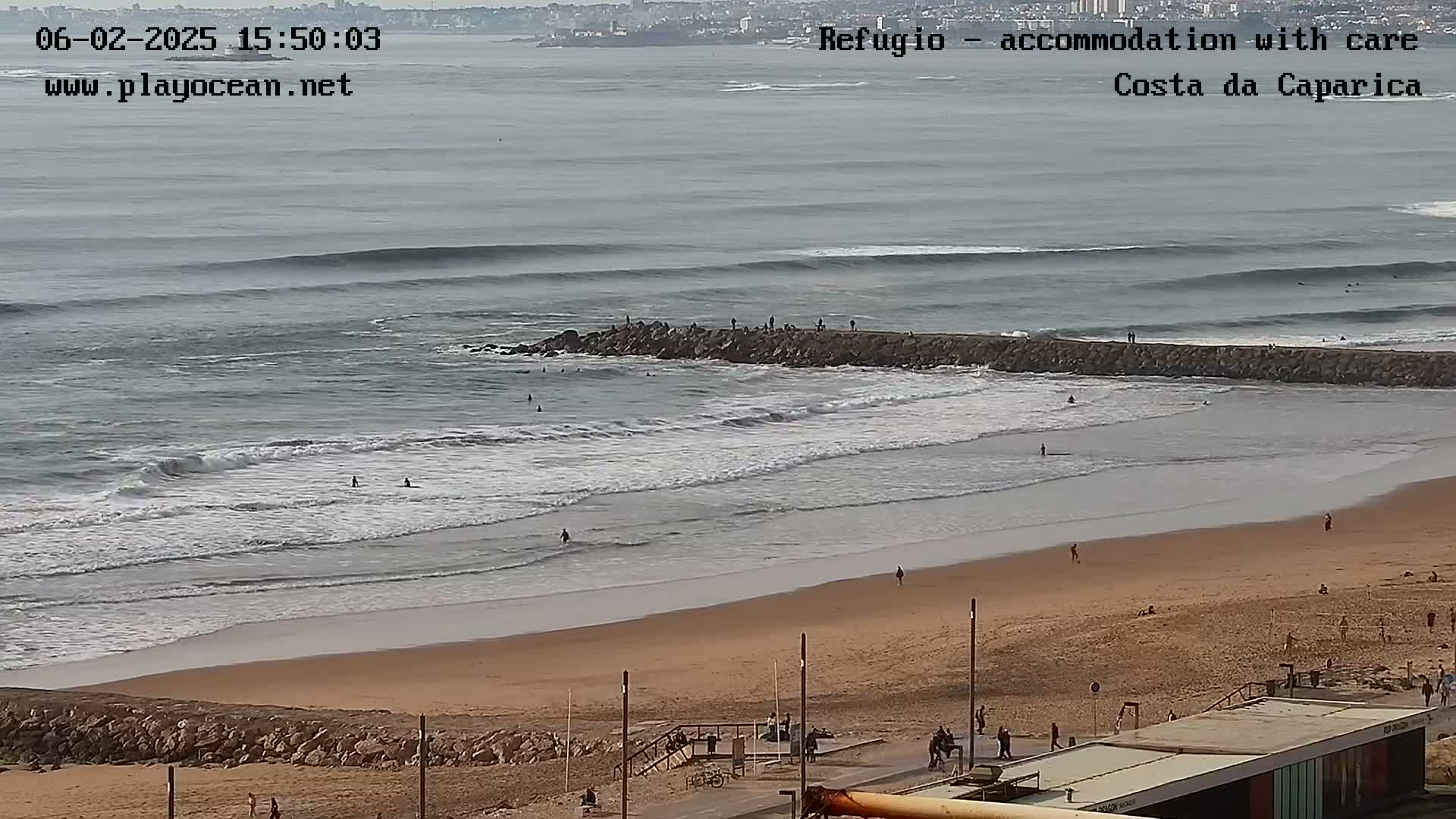 Costa da Caparica Beach Panaromic Live Cam - Almada, Setubal, Portugal