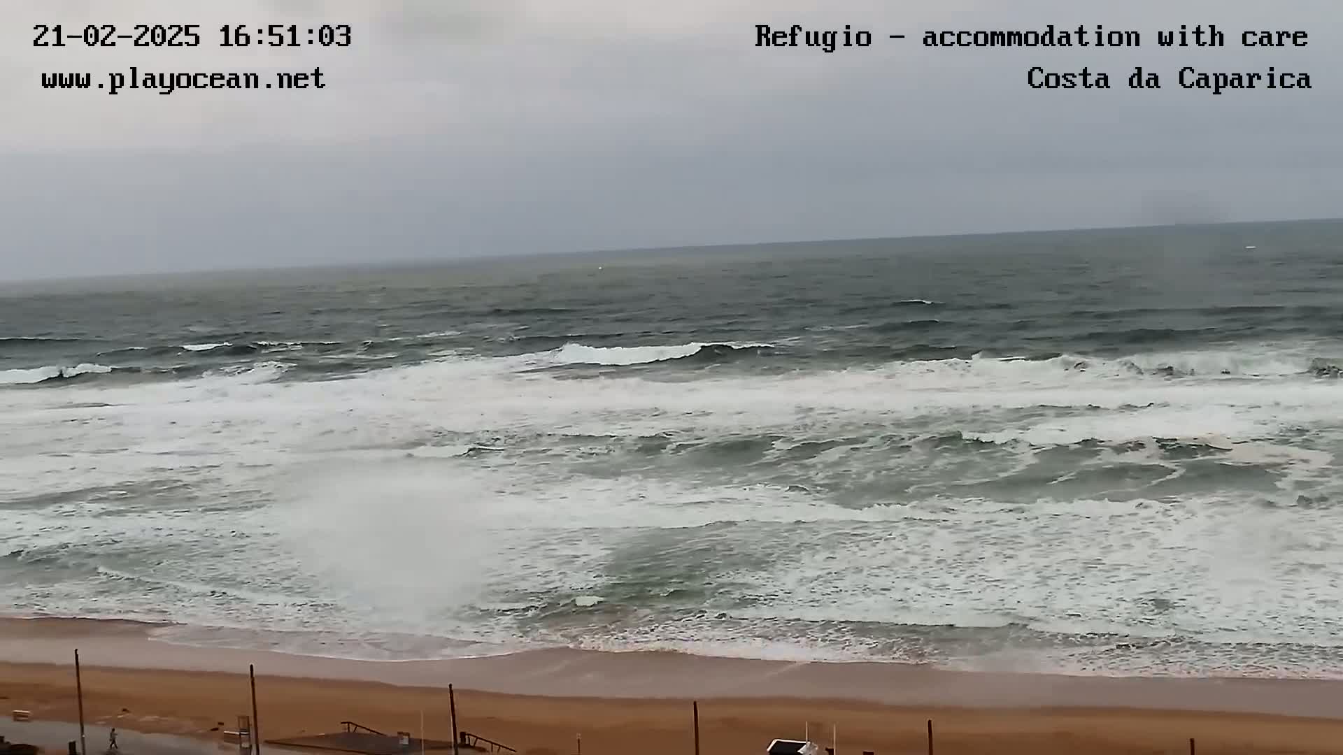 Costa da Caparica Beach Panaromic Live Cam - Almada, Setubal, Portugal