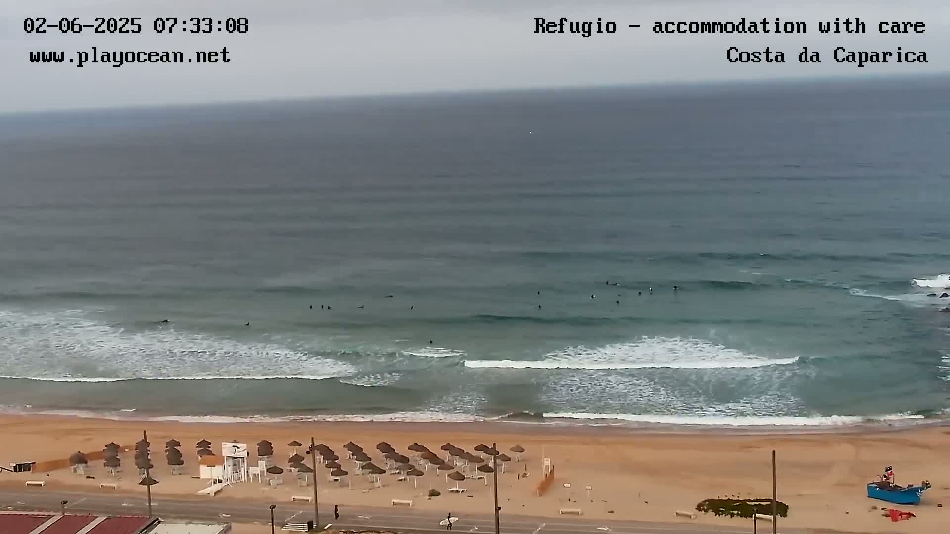 Costa da Caparica Beach Panaromic Live Cam - Almada, Setubal, Portugal