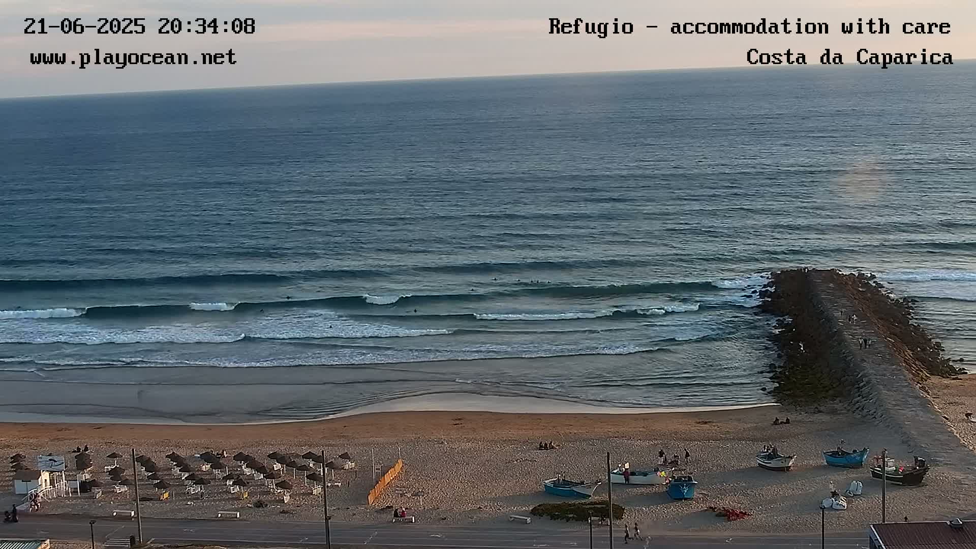 Costa da Caparica Beach Panaromic Live Cam - Almada, Setubal, Portugal