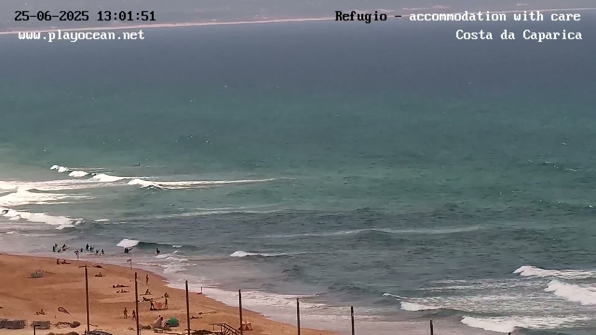 Costa da Caparica Beach Panaromic Live Cam - Almada, Setubal, Portugal