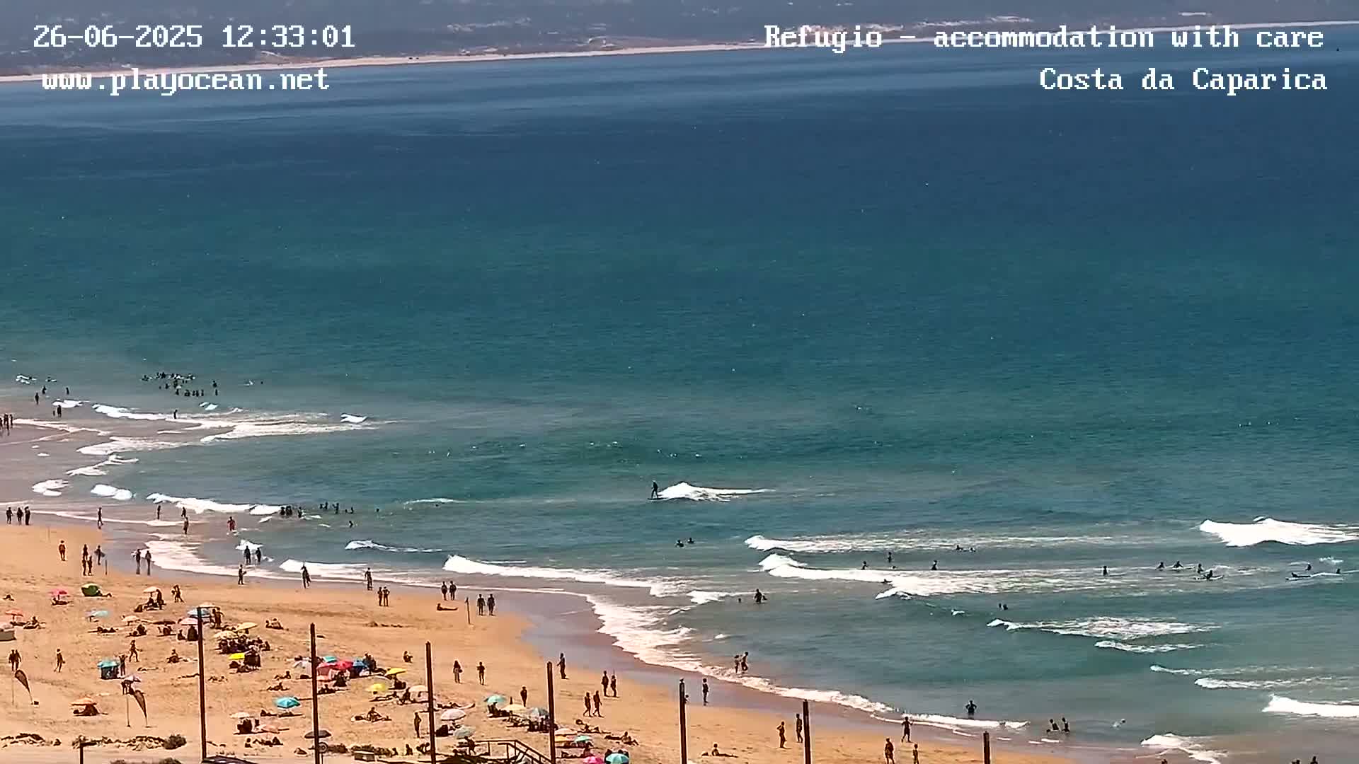 Costa da Caparica Beach Panaromic Live Cam - Almada, Setubal, Portugal