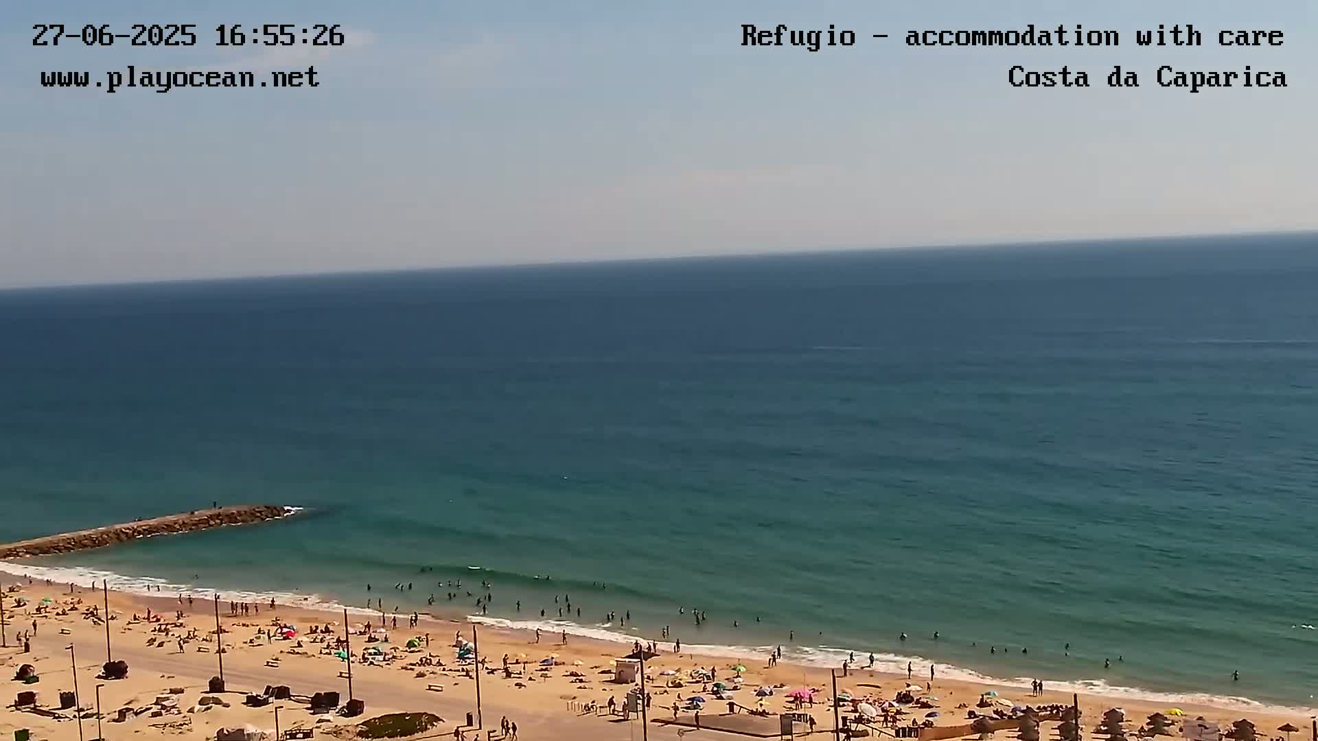 Costa da Caparica Beach Panaromic Live Cam - Almada, Setubal, Portugal