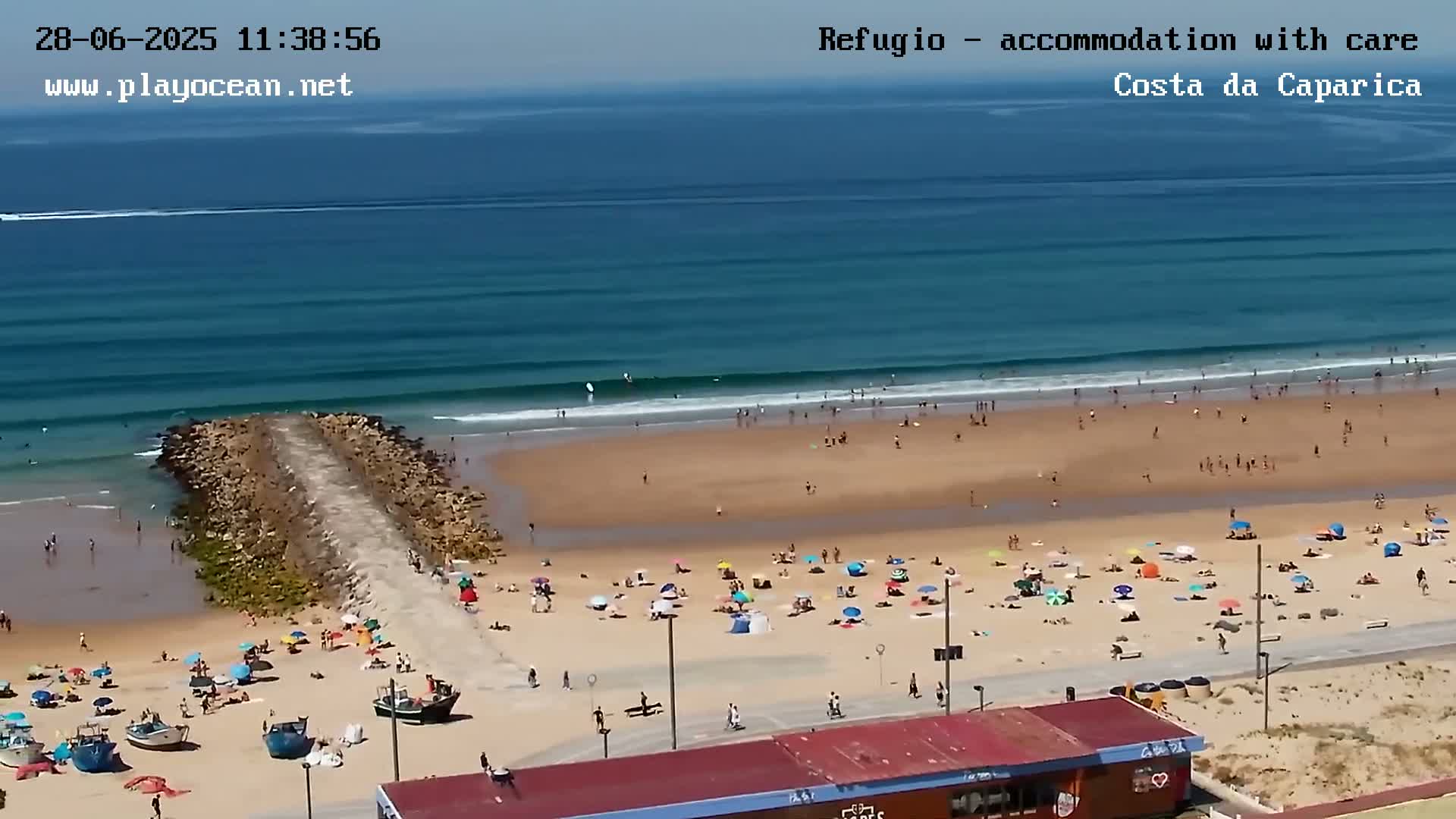 Costa da Caparica Beach Panaromic Live Cam - Almada, Setubal, Portugal