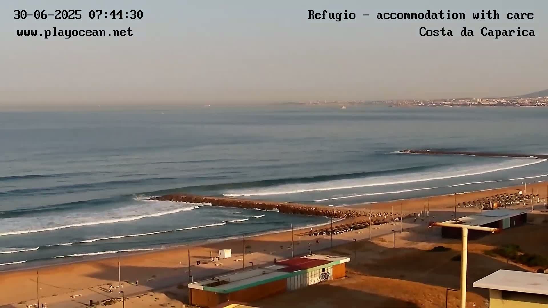 Costa da Caparica Beach Panaromic Live Cam - Almada, Setubal, Portugal