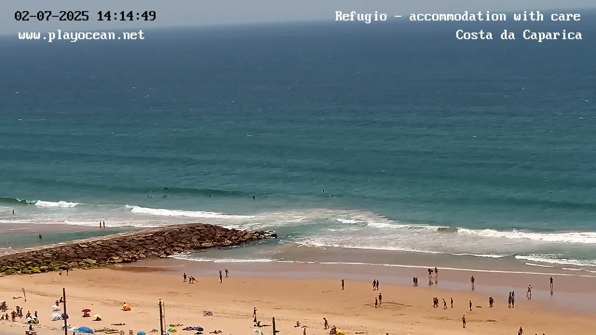 Costa da Caparica Beach Panaromic Live Cam - Almada, Setubal, Lisbon, Portugal