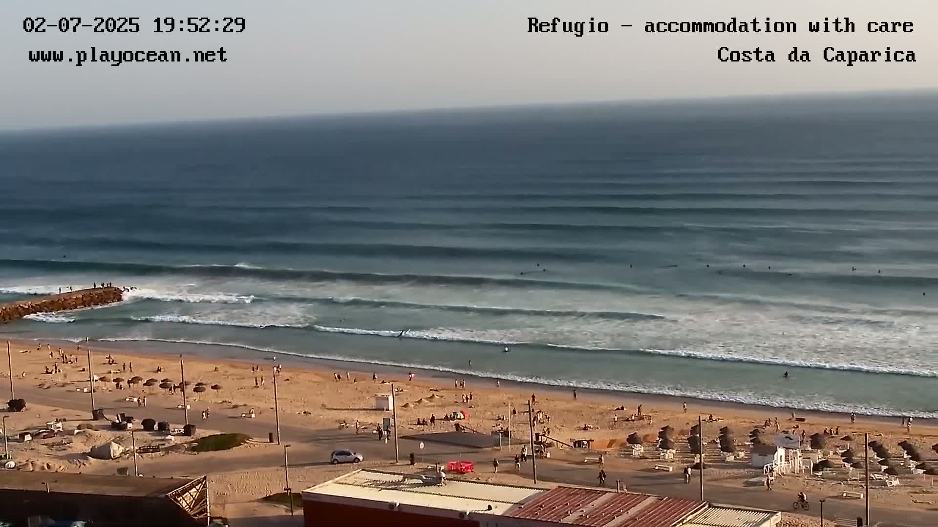 Costa da Caparica Beach Panaromic Live Cam - Almada, Setubal, Lisbon, Portugal