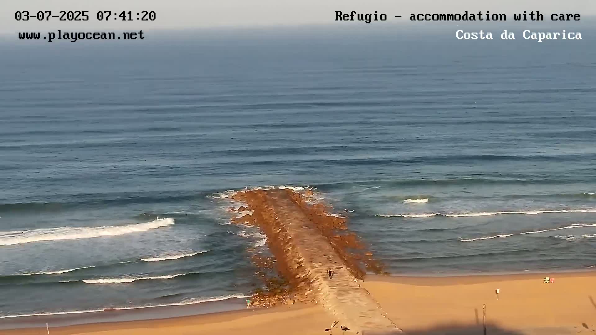 Costa da Caparica Beach Panaromic Live Cam - Almada, Setubal, Lisbon, Portugal