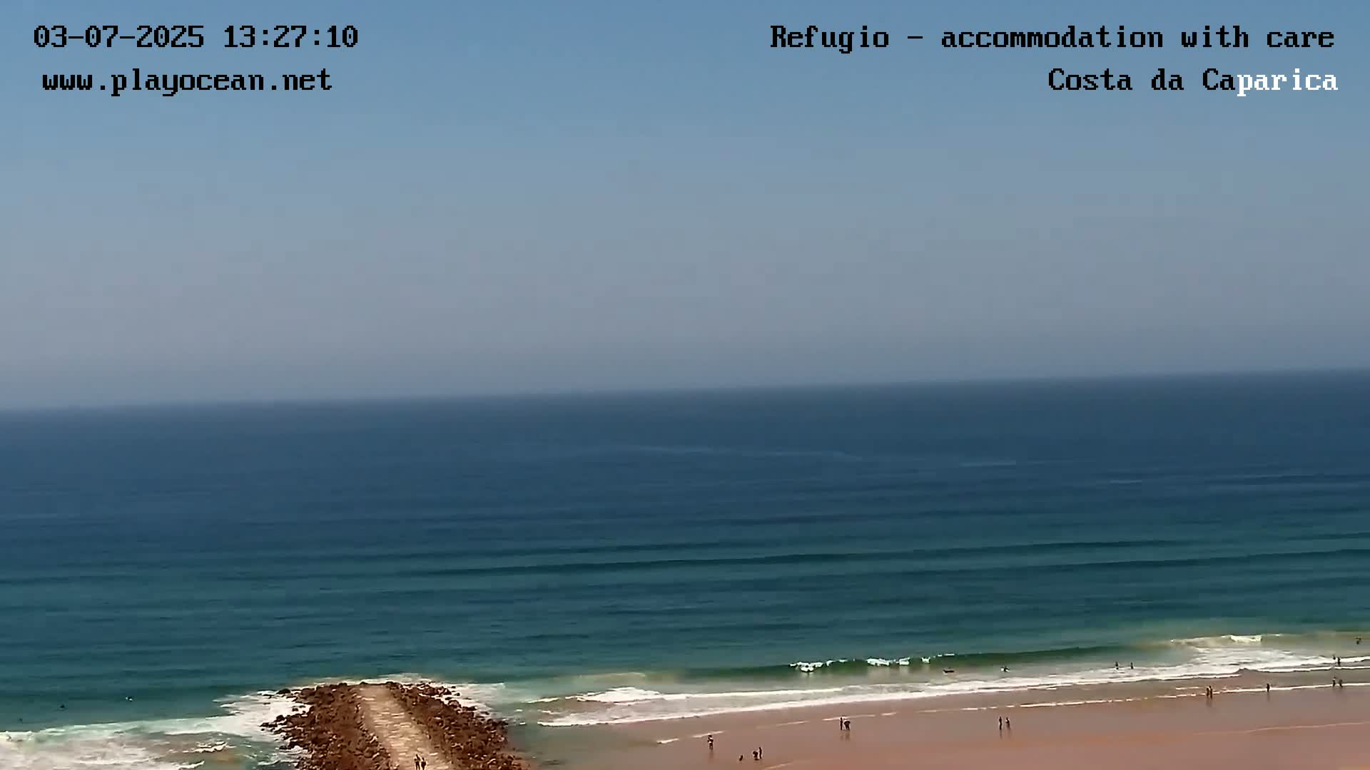 Costa da Caparica Beach Panaromic Live Cam - Almada, Setubal, Lisbon, Portugal