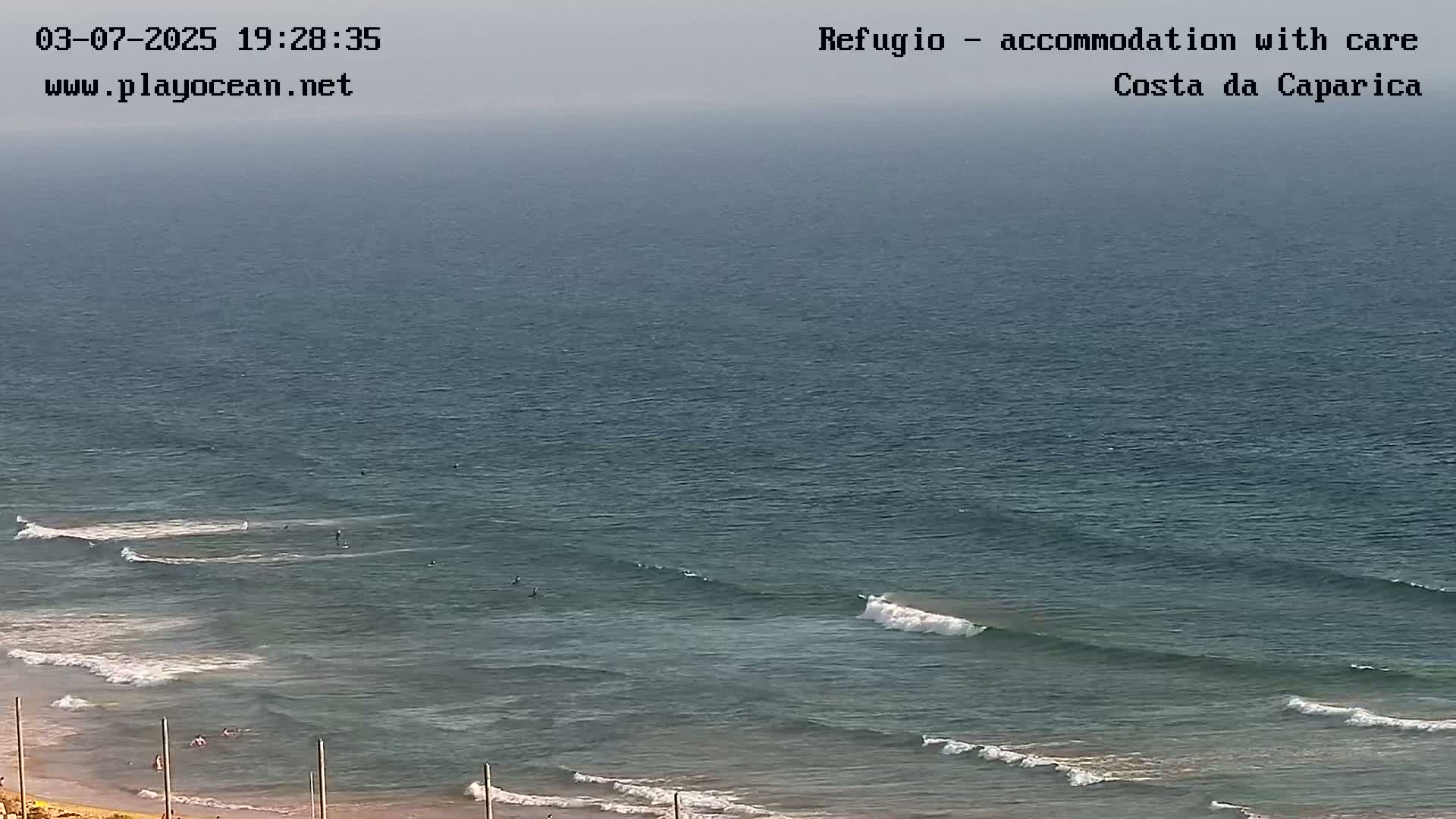 Costa da Caparica Beach Panaromic Live Cam - Almada, Setubal, Lisbon, Portugal