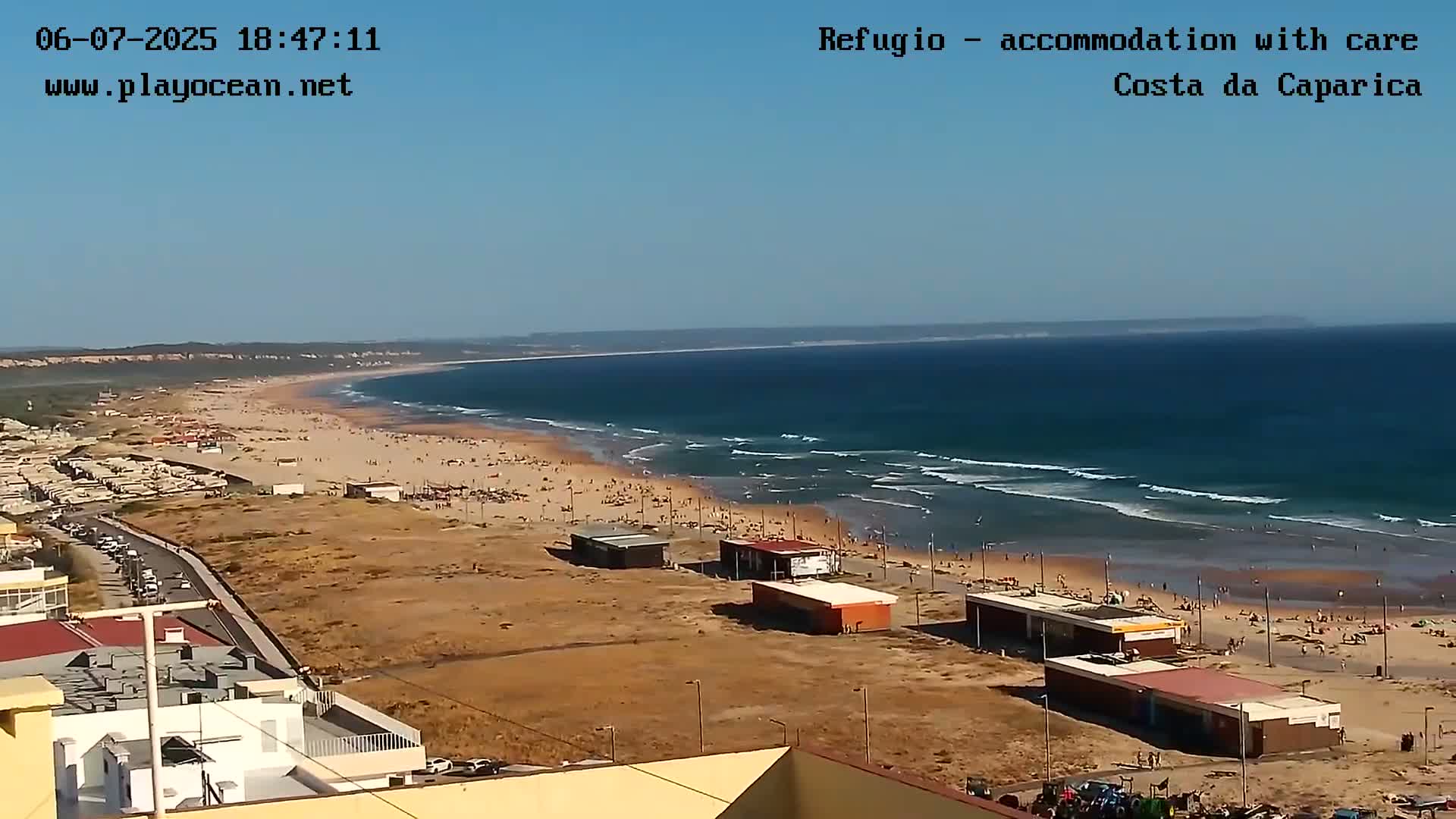 Costa da Caparica Beach Panaromic Live Cam - Almada, Setubal, Lisbon, Portugal