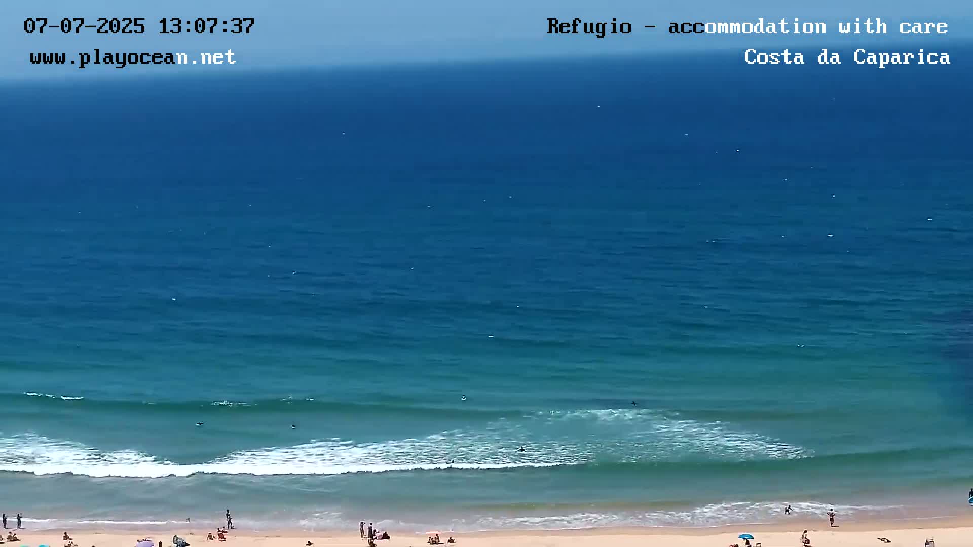 Costa da Caparica Beach Panaromic Live Cam - Almada, Setubal, Lisbon, Portugal