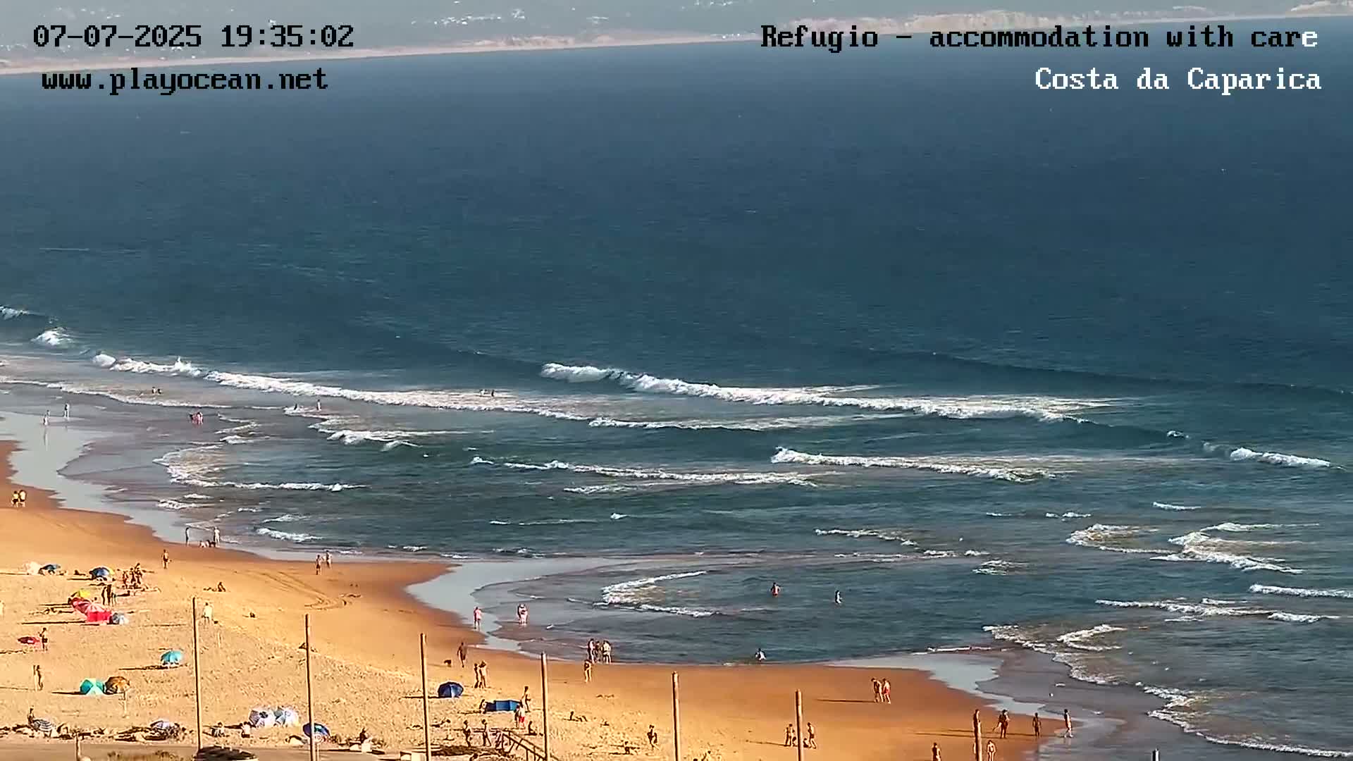 Costa da Caparica Beach Panaromic Live Cam - Almada, Setubal, Lisbon, Portugal