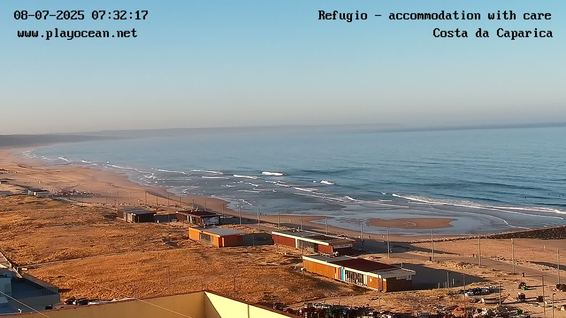 Costa da Caparica Beach Panaromic Live Cam - Almada, Setubal, Lisbon, Portugal