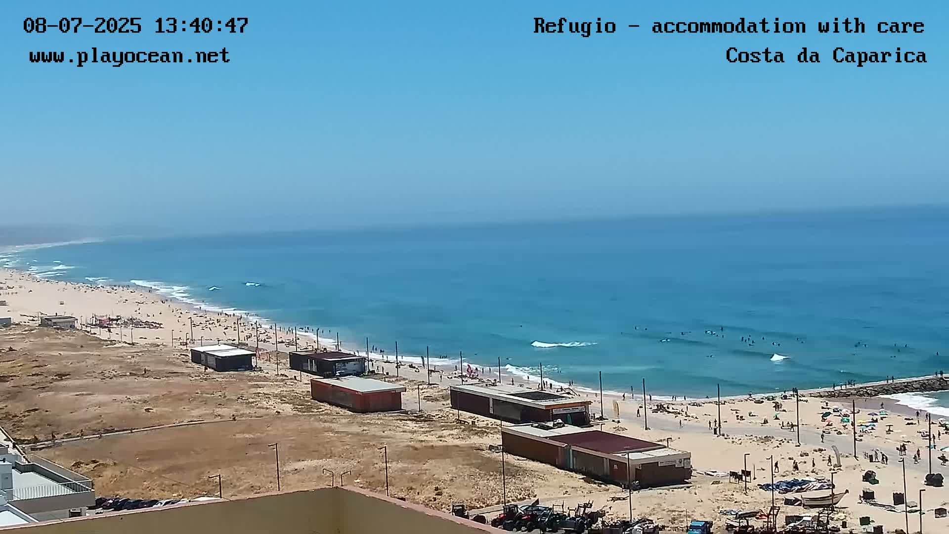 Costa da Caparica Beach Panaromic Live Cam - Almada, Setubal, Lisbon, Portugal