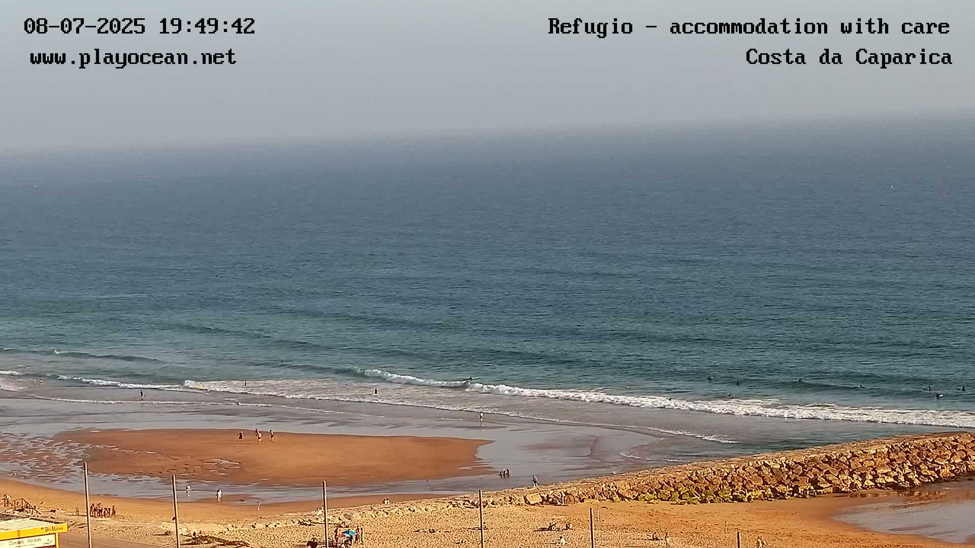 Costa da Caparica Beach Panaromic Live Cam - Almada, Setubal, Lisbon, Portugal