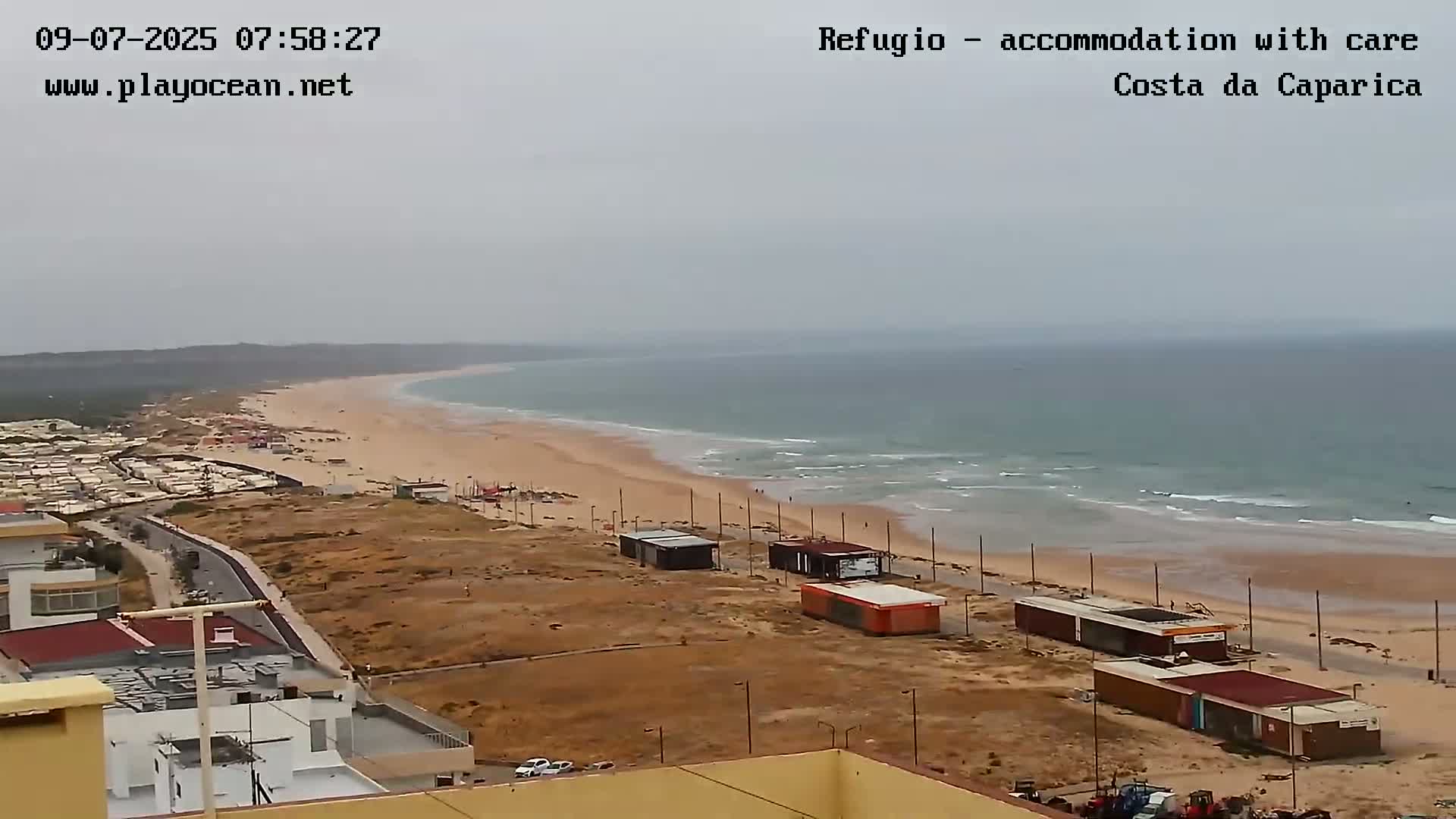 Costa da Caparica Beach Panaromic Live Cam - Almada, Setubal, Lisbon, Portugal