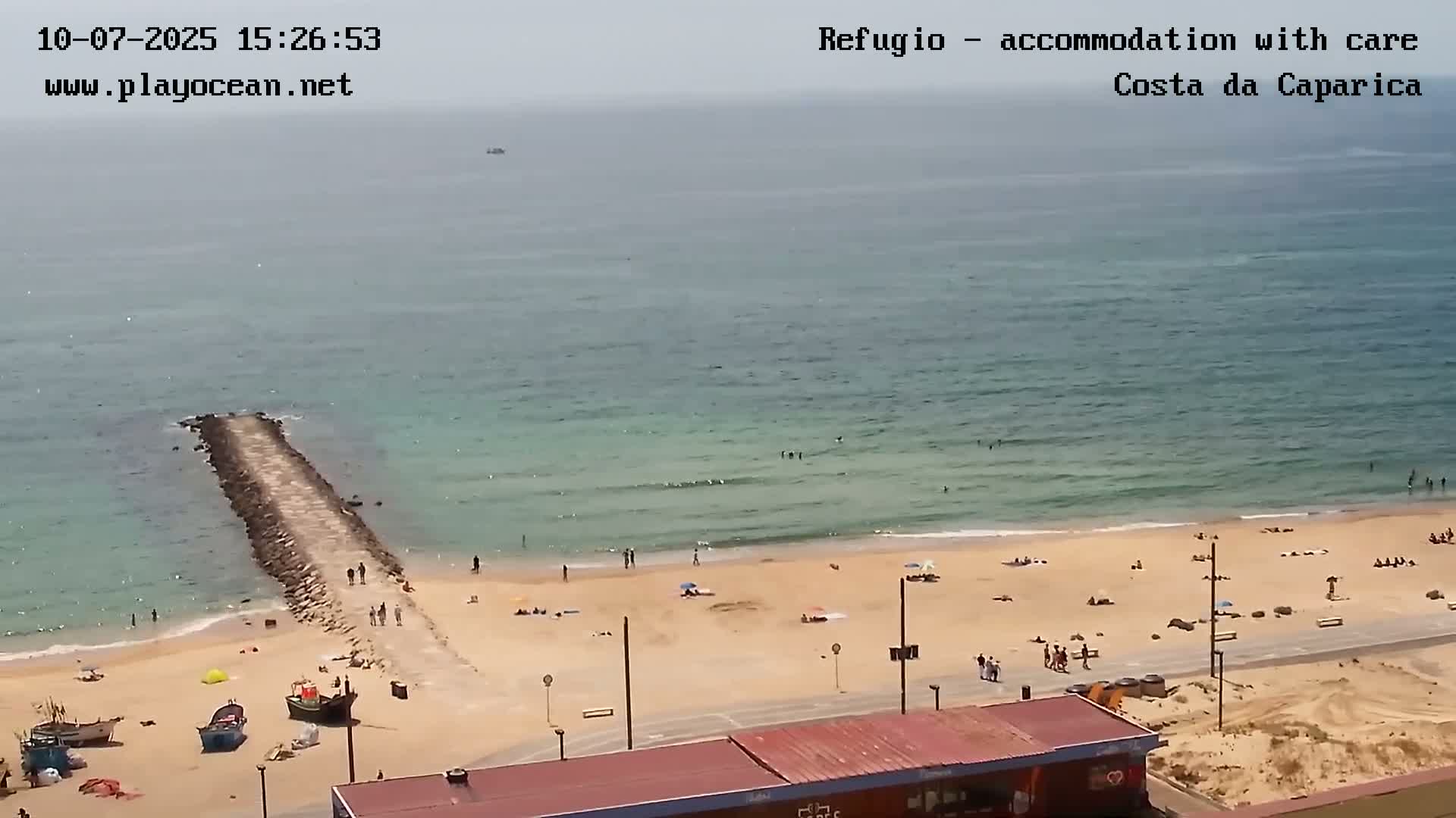 Costa da Caparica Beach Panaromic Live Cam - Almada, Setubal, Lisbon, Portugal