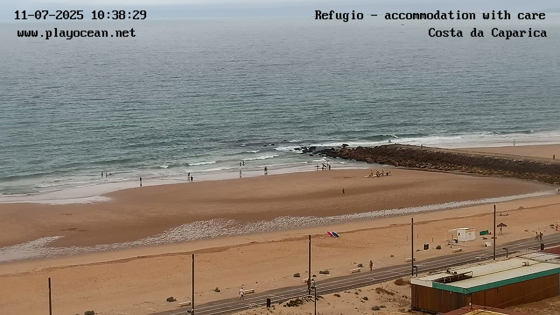 Costa da Caparica Beach Panaromic Live Cam - Almada, Setubal, Lisbon, Portugal