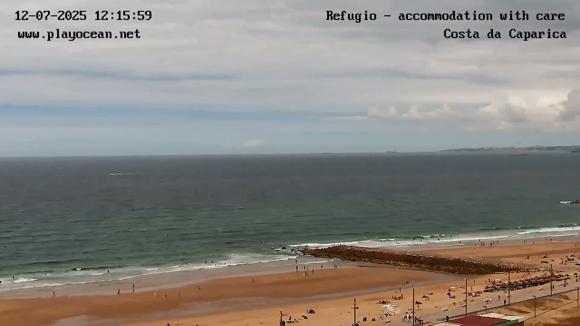 Costa da Caparica Beach Panaromic Live Cam - Almada, Setubal, Lisbon, Portugal