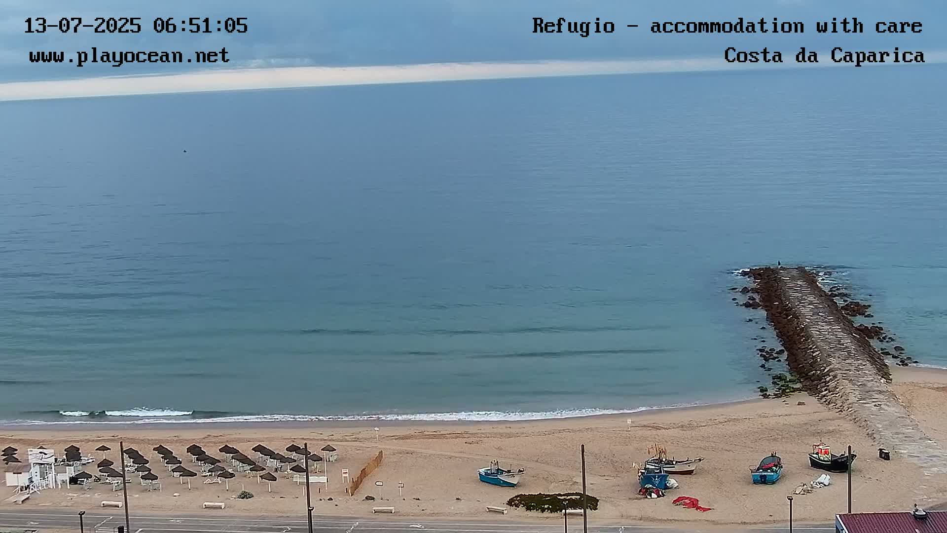 Costa da Caparica Beach Panaromic Live Cam - Almada, Setubal, Lisbon, Portugal