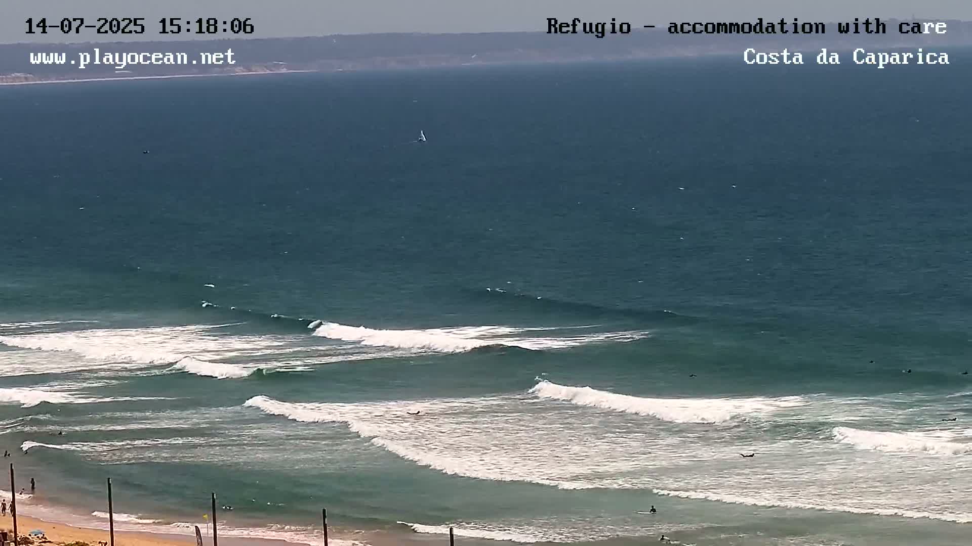 Costa da Caparica Beach Panaromic Live Cam - Almada, Setubal, Lisbon, Portugal