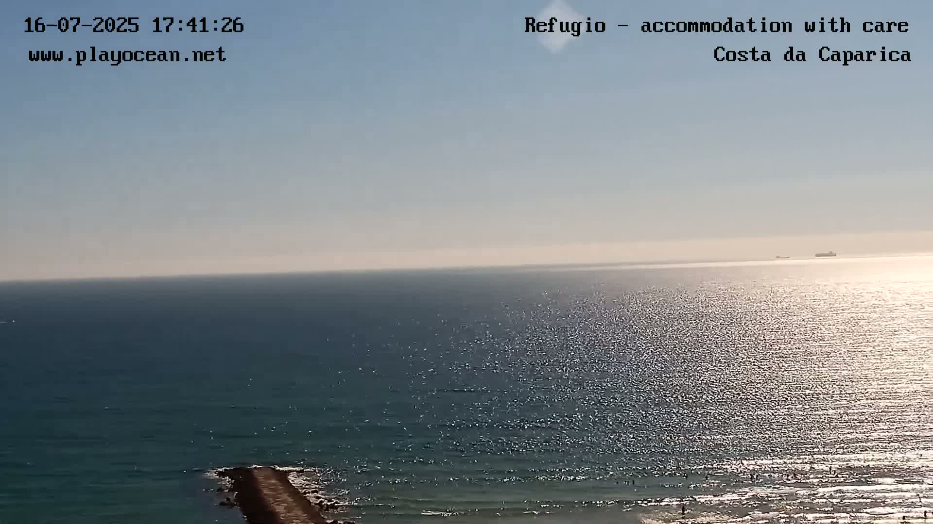 Costa da Caparica Beach Panaromic Live Cam - Almada, Setubal, Lisbon, Portugal