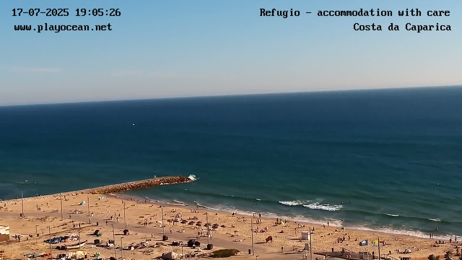 Costa da Caparica Beach Panaromic Live Cam - Almada, Setubal, Lisbon, Portugal